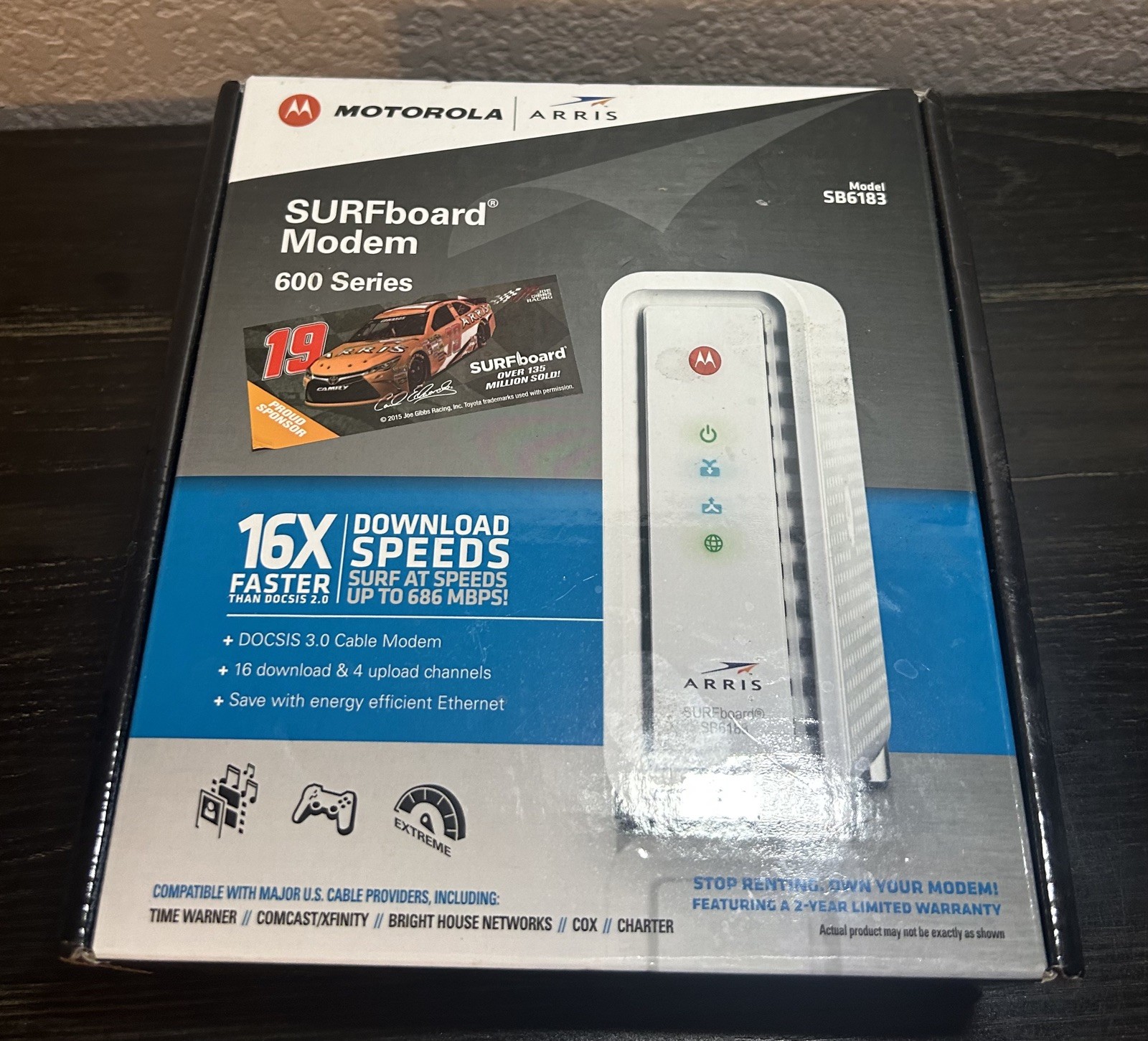 Motorola Cable Modem Surfboard ARRIS SB6183 Docsis 3.0 Cable Modem Open Box