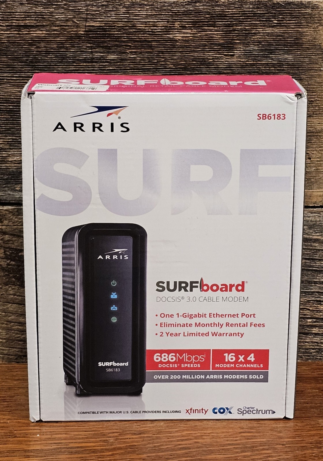 ARRIS Surfboard SB6183 DOCSIS 3.0 Cable Modem 16×4 686Mbps **NEW SEALED IN BOX**