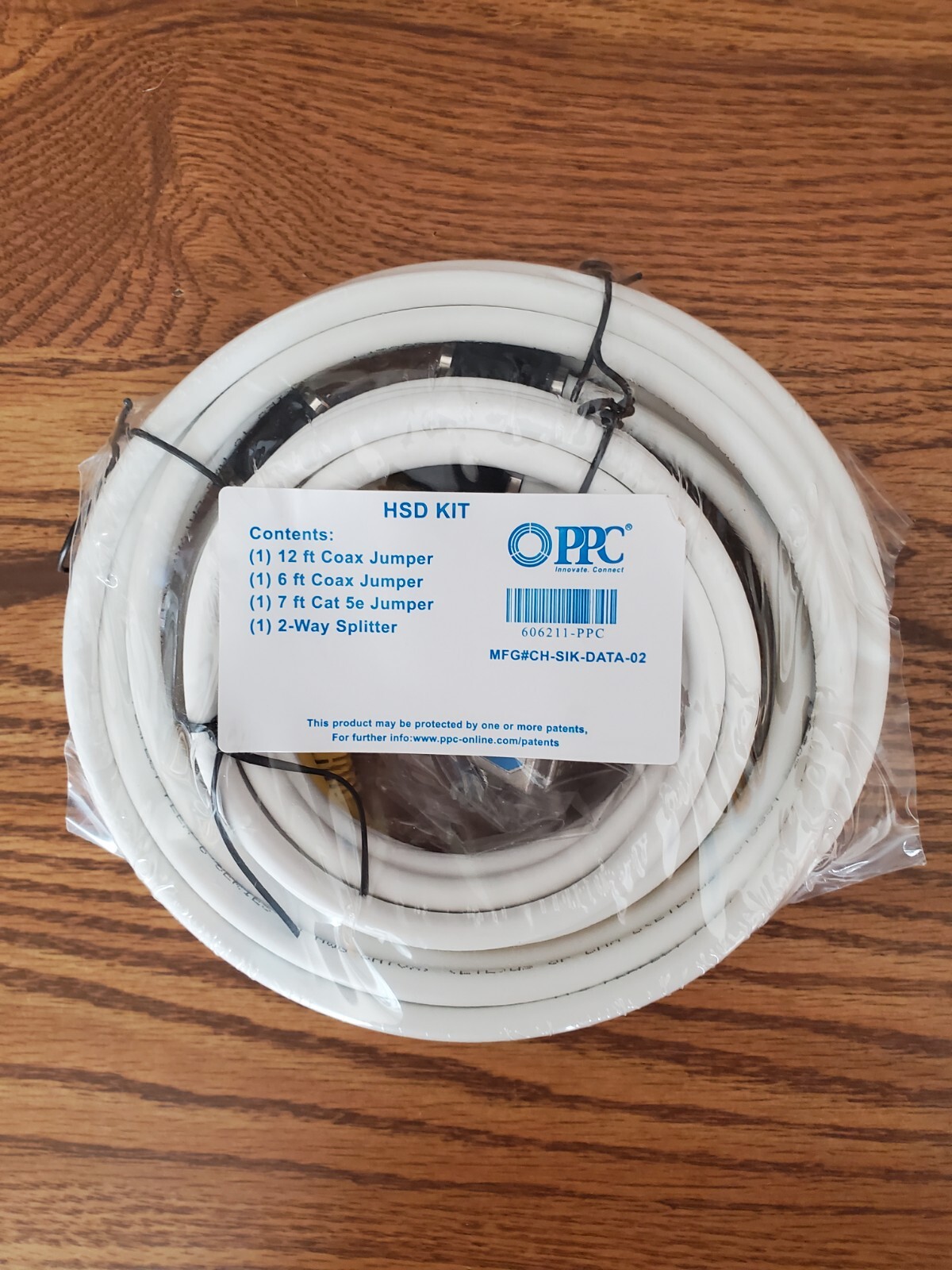 HSD Kit (2 Way Spliter 7ft Ethernet Cable & 6ft, 12ft Coax Jumper plus Splitter)