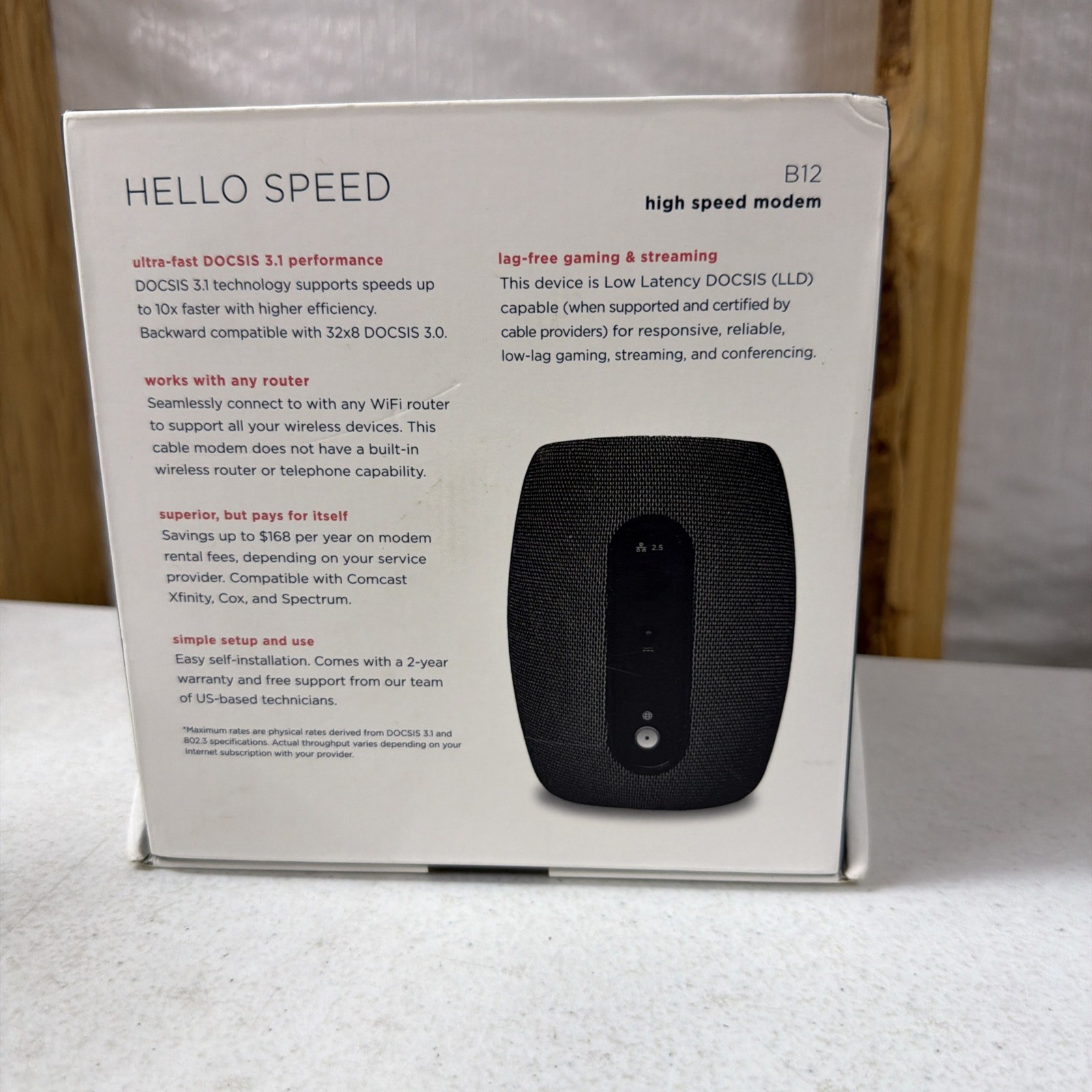 Motorola B12 DOCSIS 3.1 Multi-Gig Cable Modem