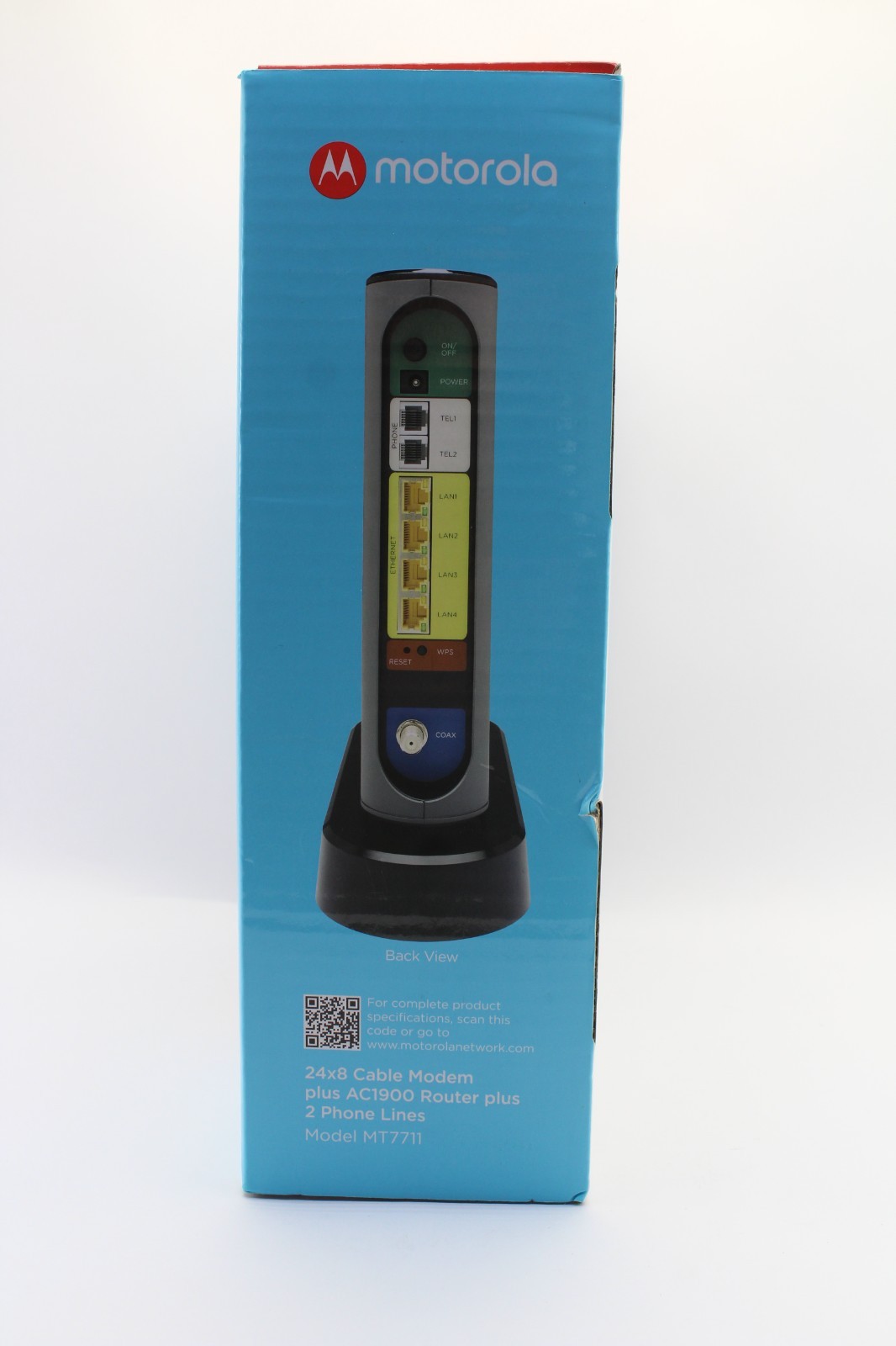 Motorola 24×8 Cable Modem + AC1900 WiFi Router + 2 Phone Line