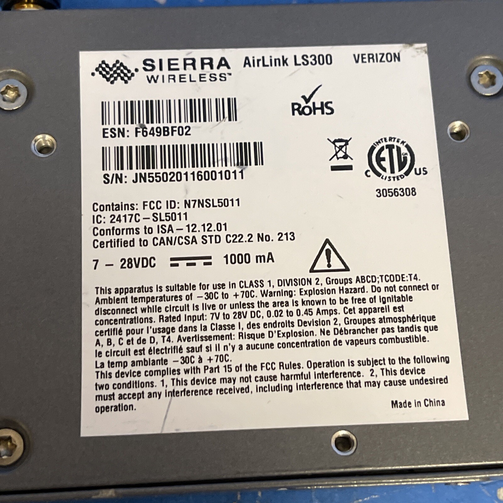 SIERRA WIRELESS AIRLINK LS300