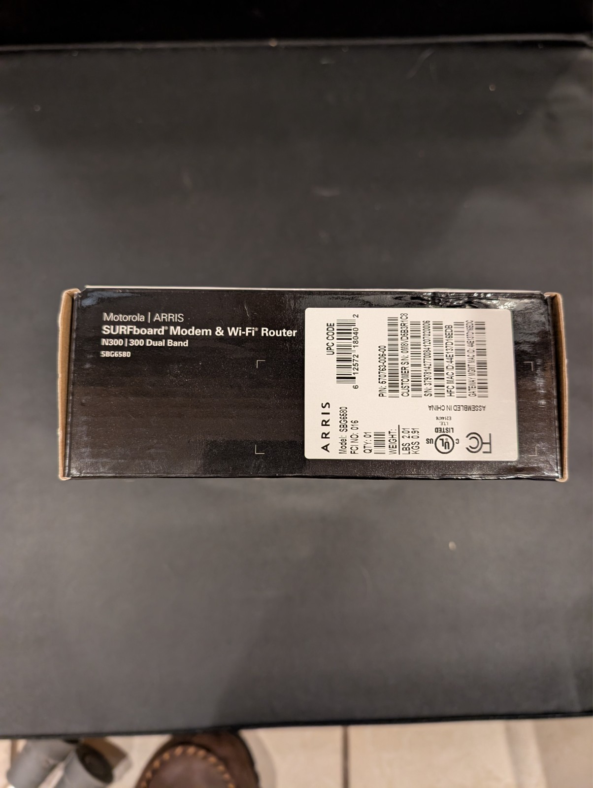 Motorola Arris Surfboard Modem/WiFi Router N300 Dual Band Model SBG6580 Complete