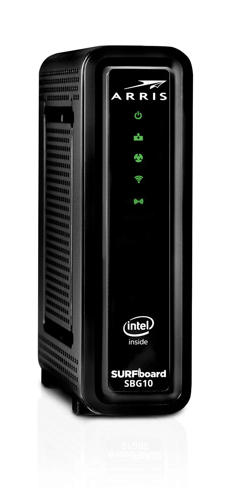 ARRIS SBG10 SURFboard AC1600 Dual-Band Cable Modem Router – Black With Adapter