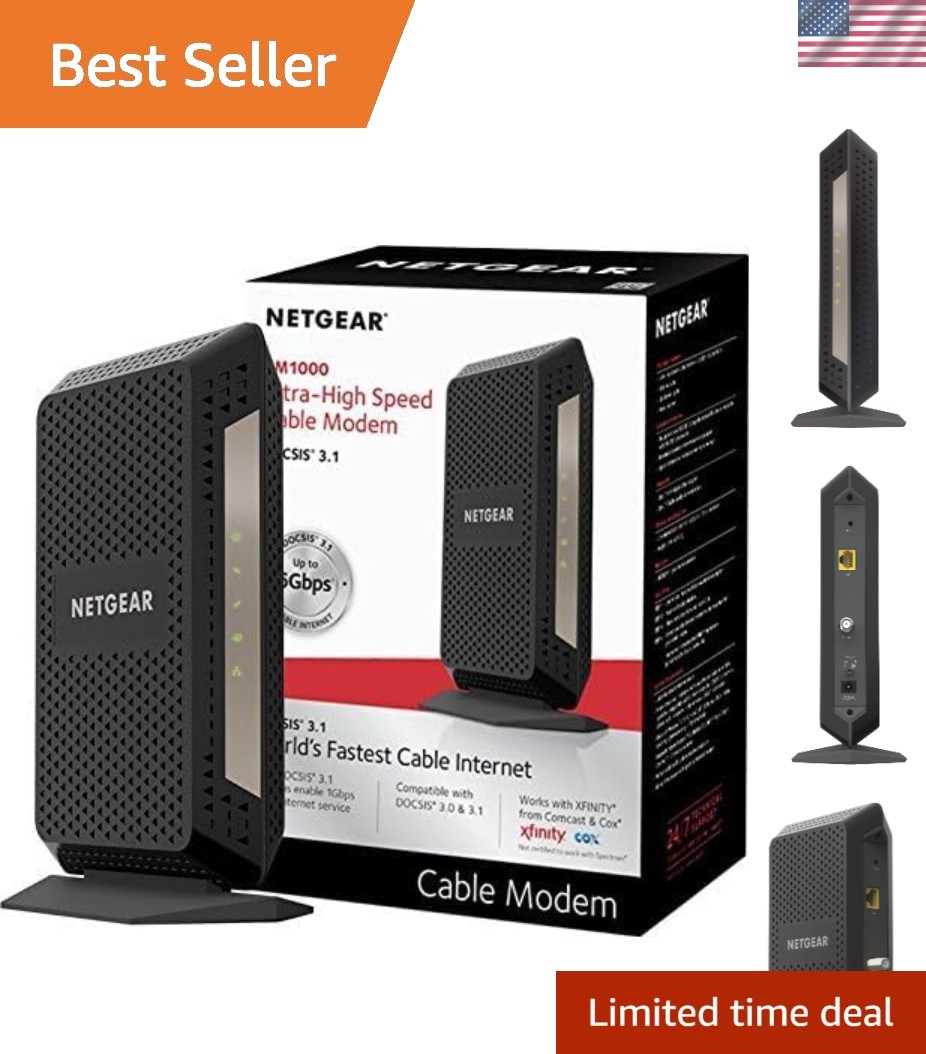 CM1000 Renewed DOCSIS 3.1 Modem – Ultra-Fast 1Gbps, Compatible with Major ISPs