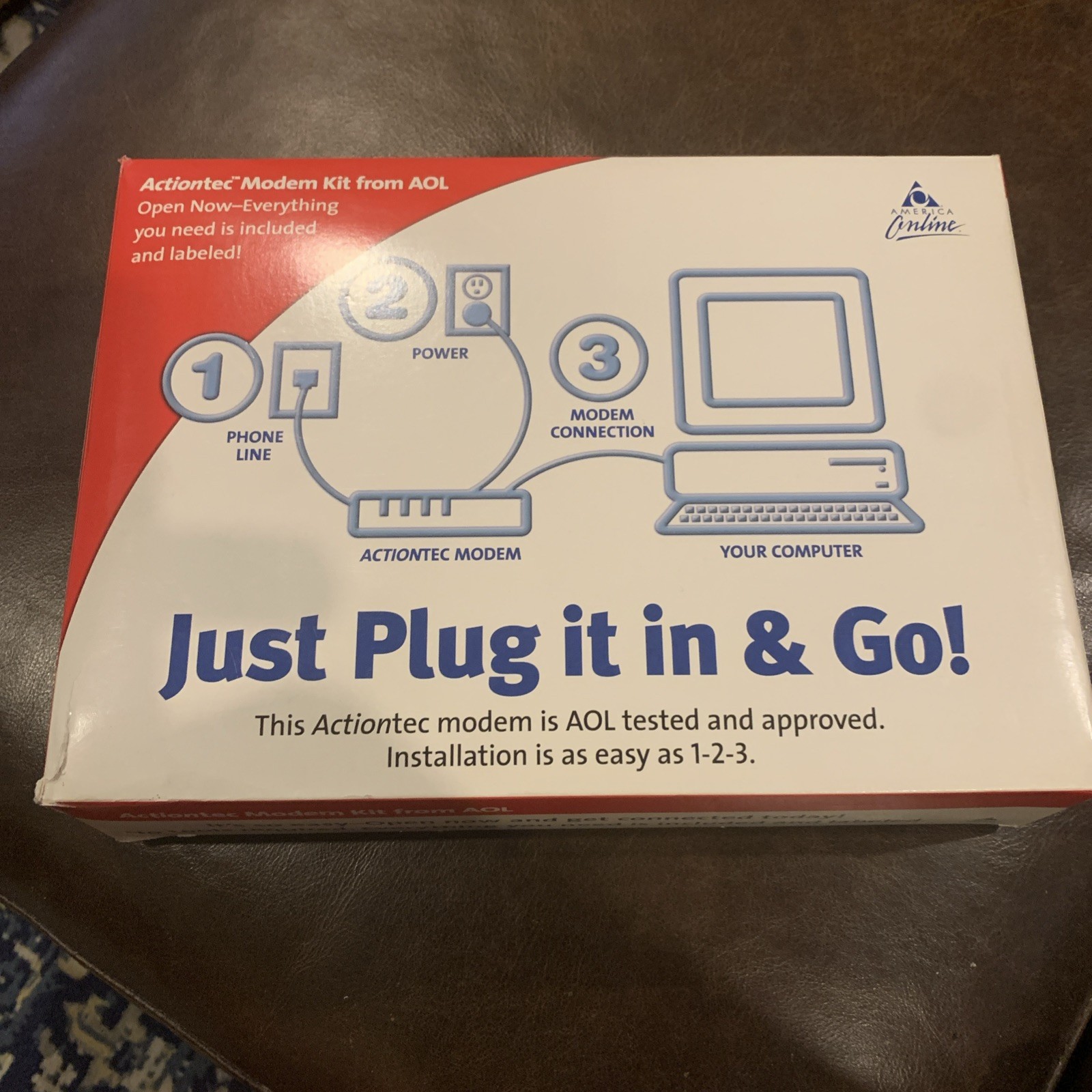 Actiontec Modem Kit from AOL NEW SEALED EX56012-04 America Online VINTAGE 14273