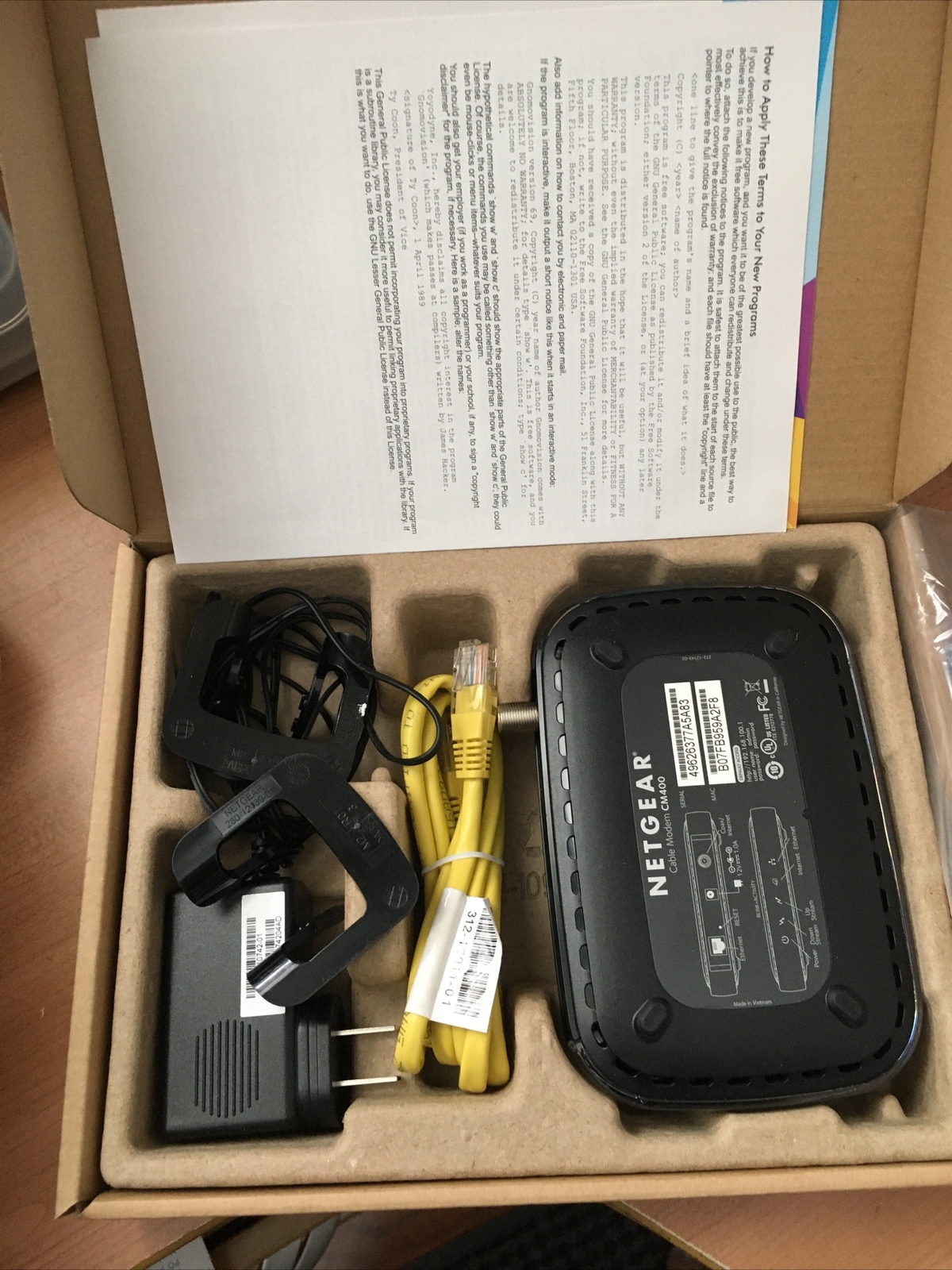 Netgear Cable Modem CM400AZNA High Speed DOCSIS 3.0 Internet