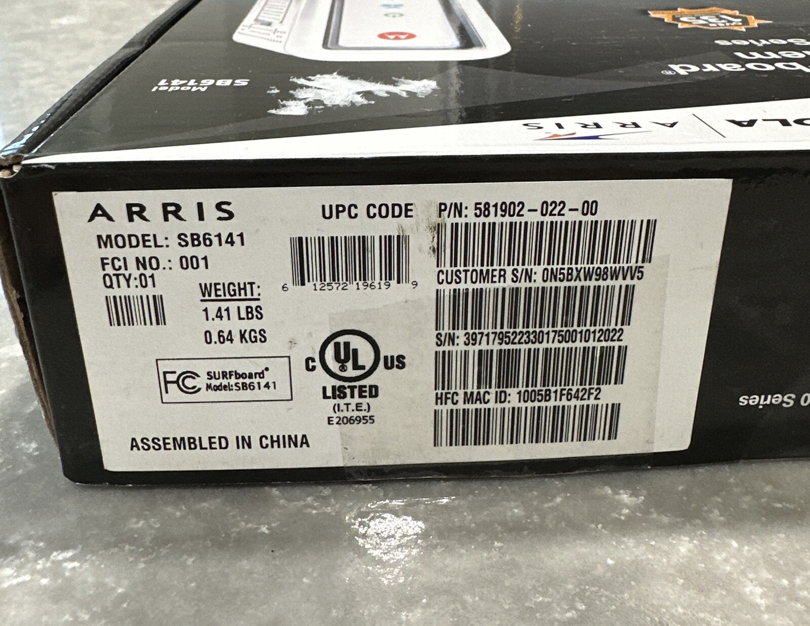 Motorola Arris SURFboard 400 Series 8×4 IPv6 DOCSIS 3.0 Cable Modem SB6141