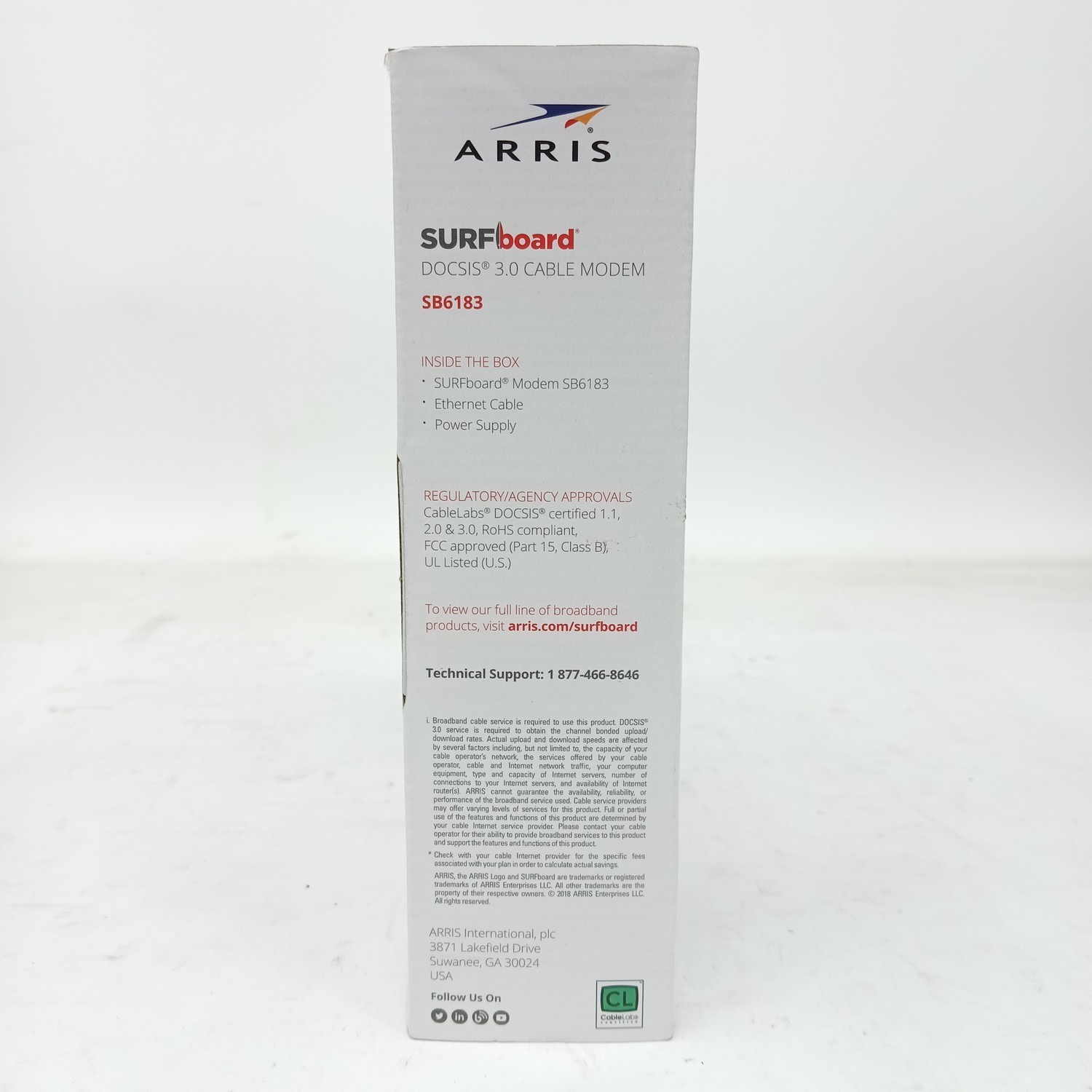 ARRIS SB6183 SURFboard DOCSIS 3.0 Cable Modem 686 Mbps 16×4 Channels