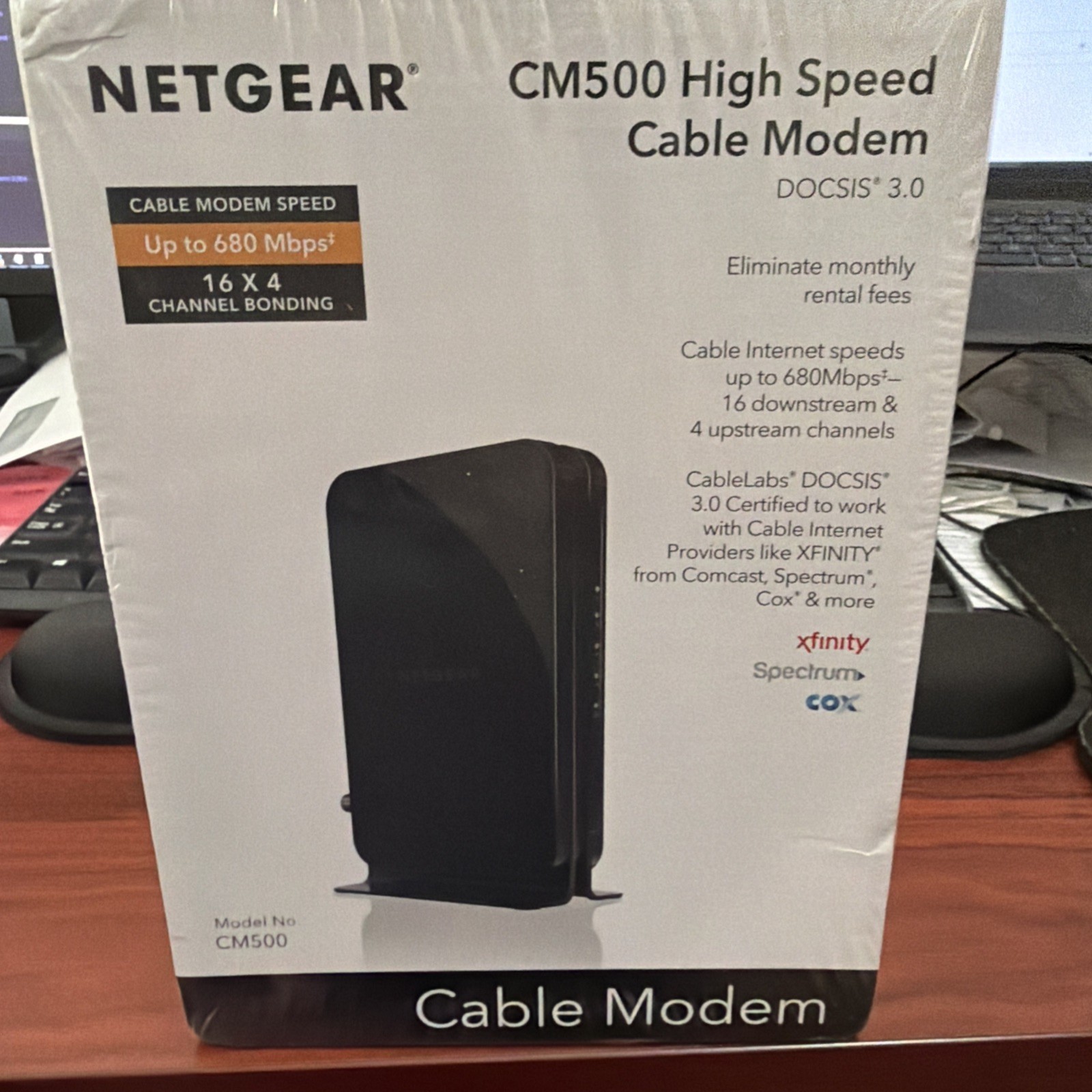 New NETGEAR CM500 16×4 DOCSIS 3.0 Cable Modem 680mbps Xfinity Spectrum Cox