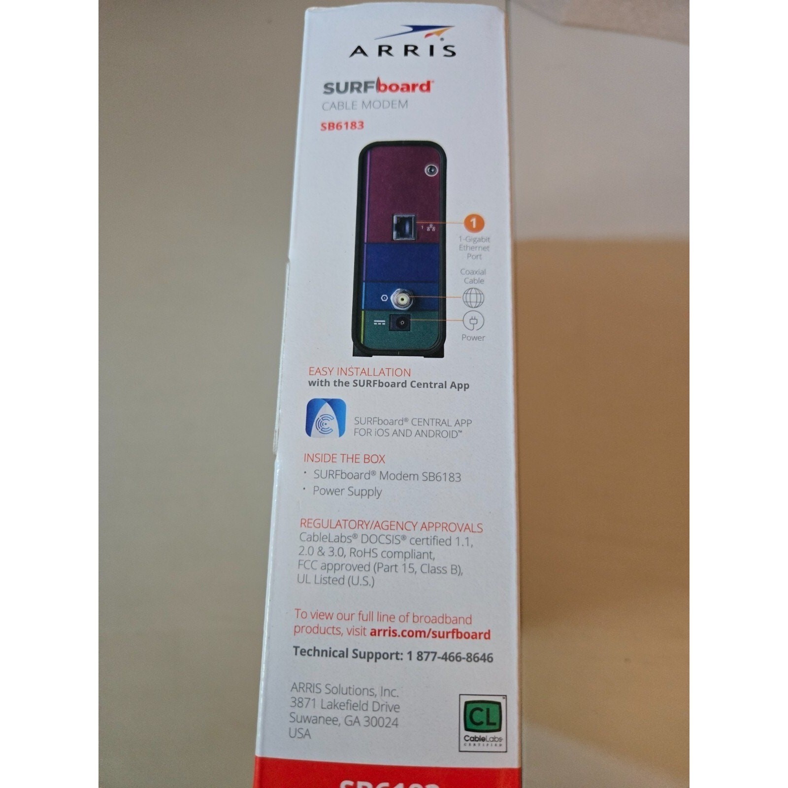 Arris Cable Modem Black SURFboard SB6183 DOCSIS 3.0 686 Mbps 16×4
