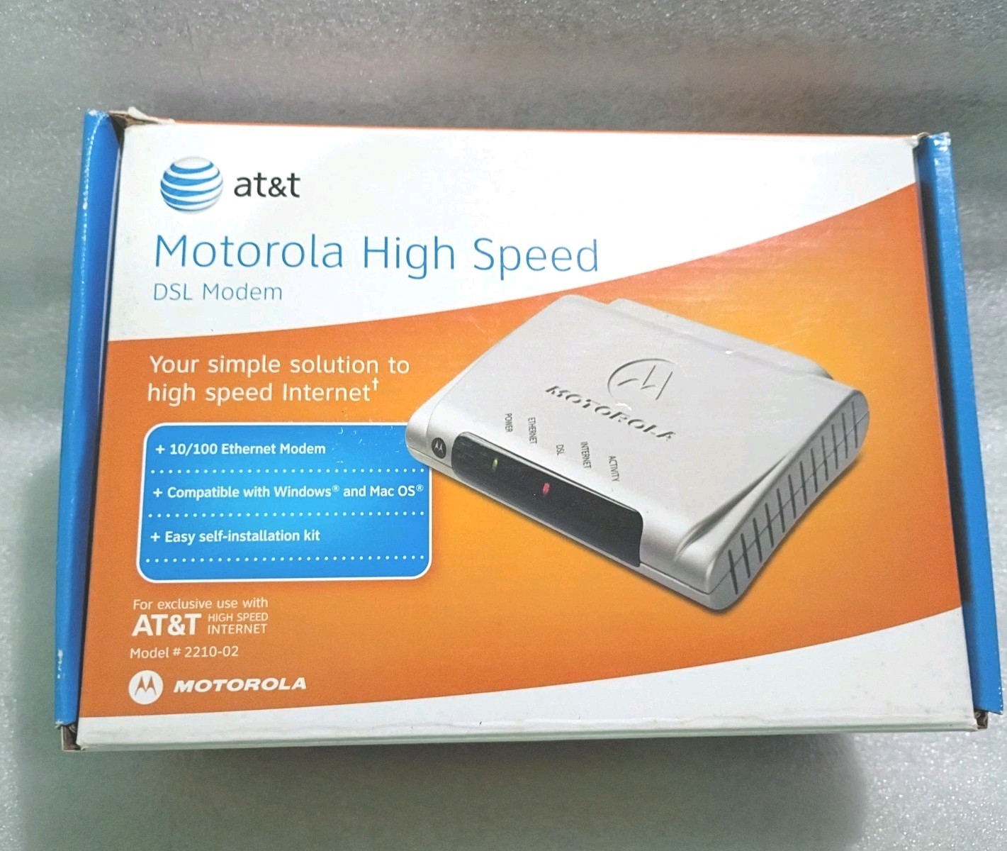 Motorola 2210-02-1006 High Speed Internet DSL Modem, Power Supply Adapter