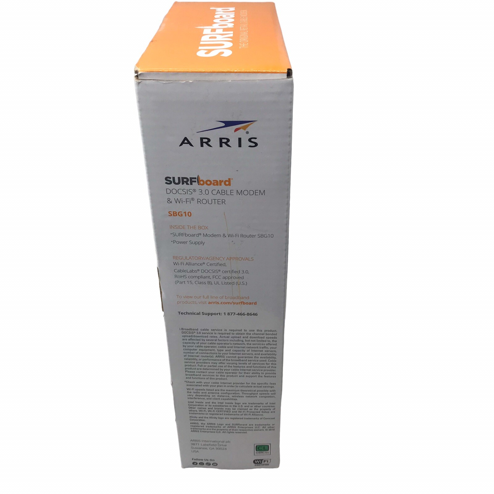 ARRIS SURFboard SBG10 DOCSIS3.0 686Mbps 16×4 Gigabit Cable Modem & Router (9-B8)