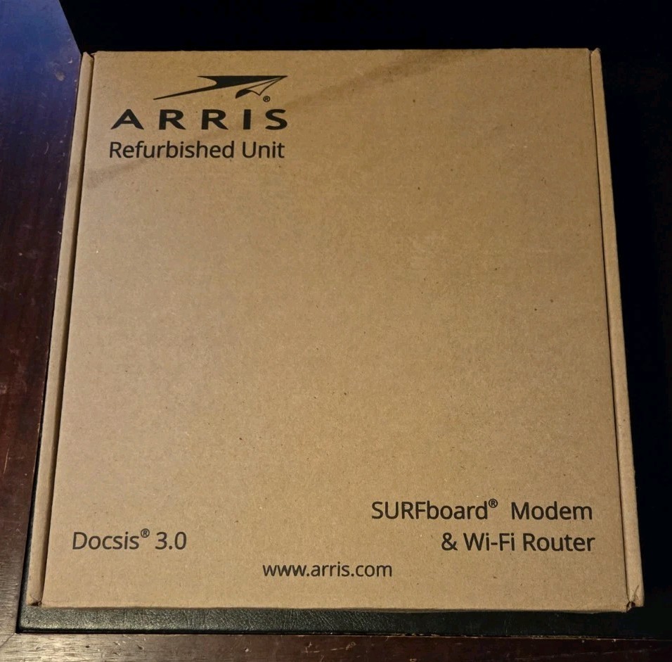 Arris SURFboard Modem & Wi-Fi Router Docsis 3.0, 2.4G 5G SSID Refurbished Unit