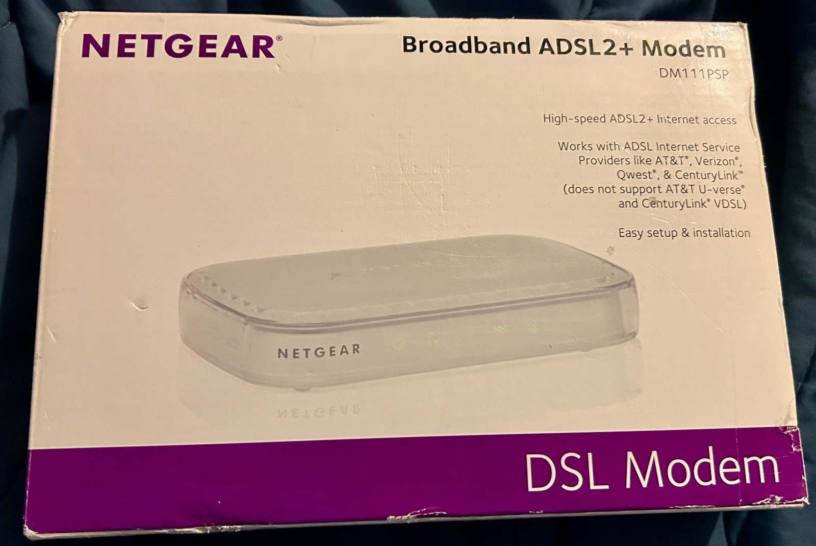 NETGEAR ADSL2+ Broadband DSL Modem DM111PSP-100NAS new open box