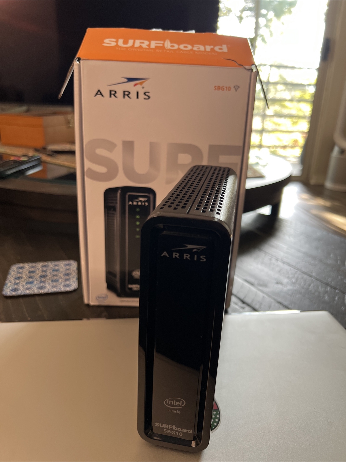 Arris Surfboard SBG10 Black Portable AC1600 Docsis 3.0 WiFi Cable Modem Used