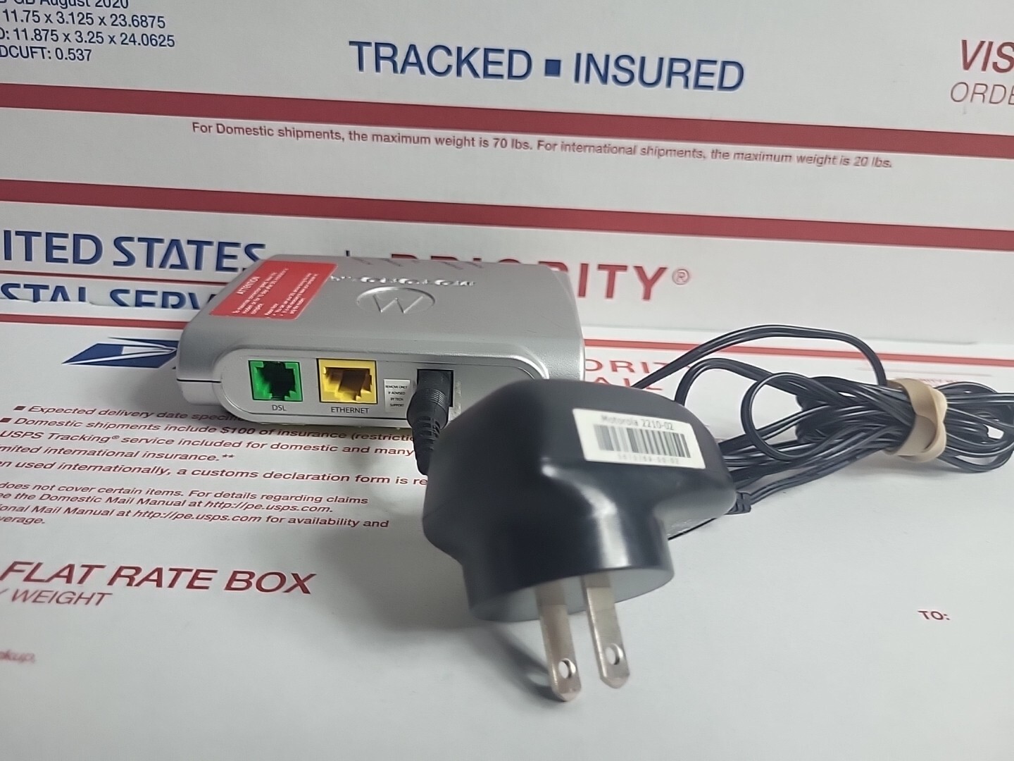 Motorola MSTATEA DSL modem With Power Supply