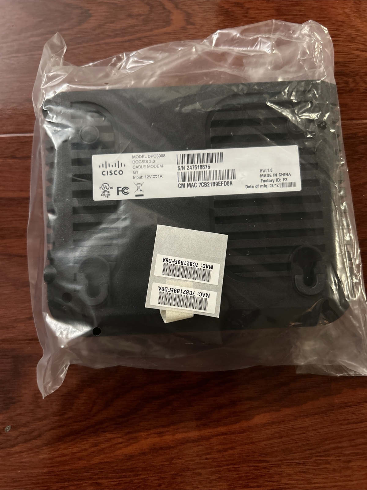 Linksys DOCSIS (DPC3008-CC) 348.16 Mbps