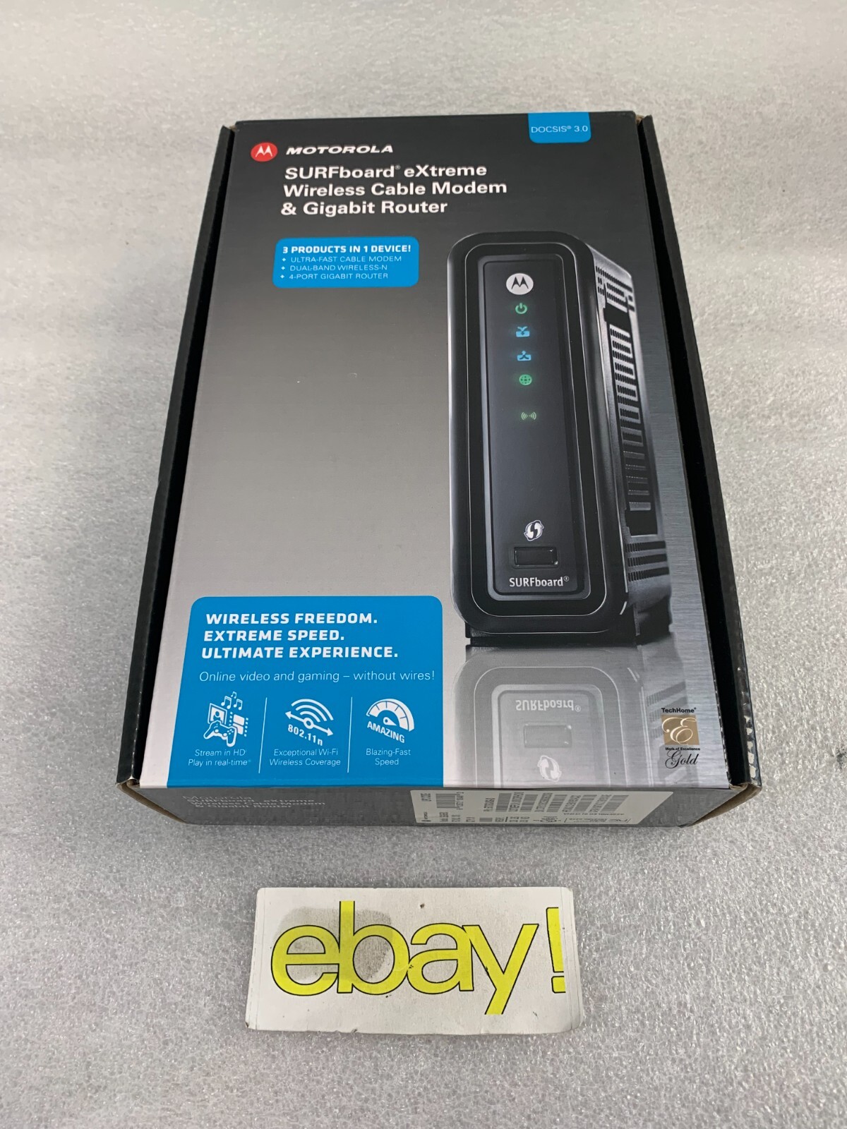 Motorola SURFboard EXTREME SBG6580 DOCSIS 3.0 Cable Modem Wi-Fi Router FREE S/H