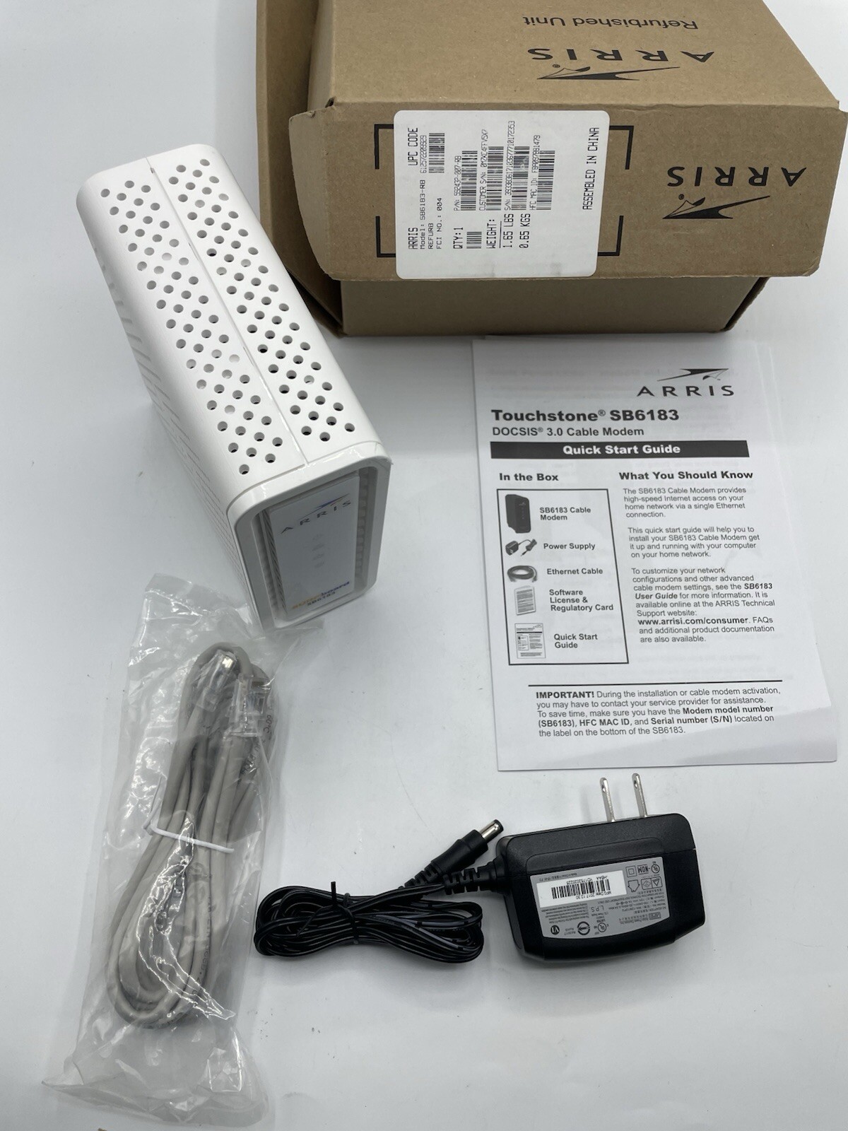 ARRIS SURFboard SB6183 DOCSIS 3.0 Cable Modem – White