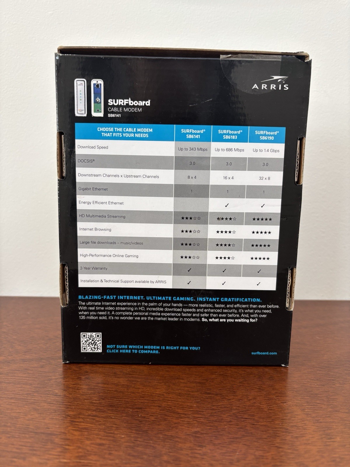 Arris Surfboard SB6183 Cable Modem 686 mbps Internet Xfinity 16×4 Docsis 3.0
