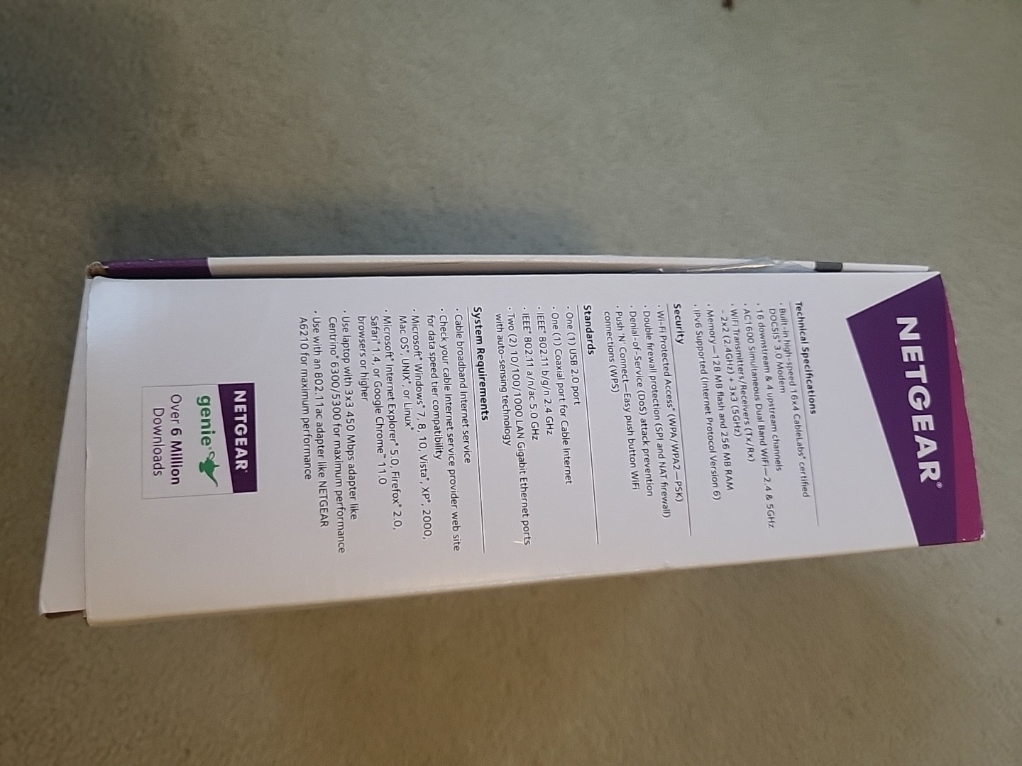 NETGEAR Cable Modem Wi-Fi Router Combo Dual Band C6250 DOCSIS 3.0 AC1600
