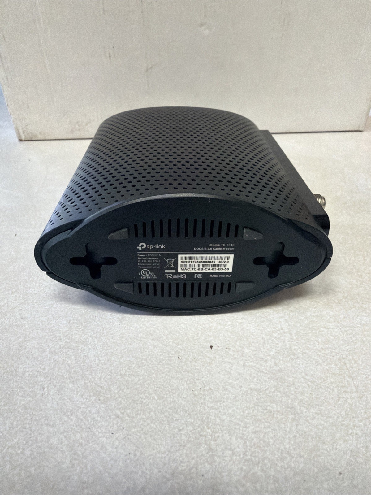TP-LINK TC-7610 DOCSIS 3.0 Cable Modem