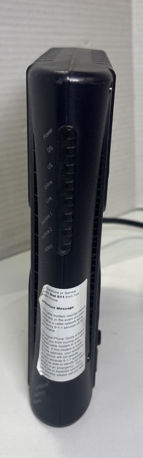 Arris TM502G Touchtone Telephony Modem TM502G w/ Power Adapter TM02DH105- Tested