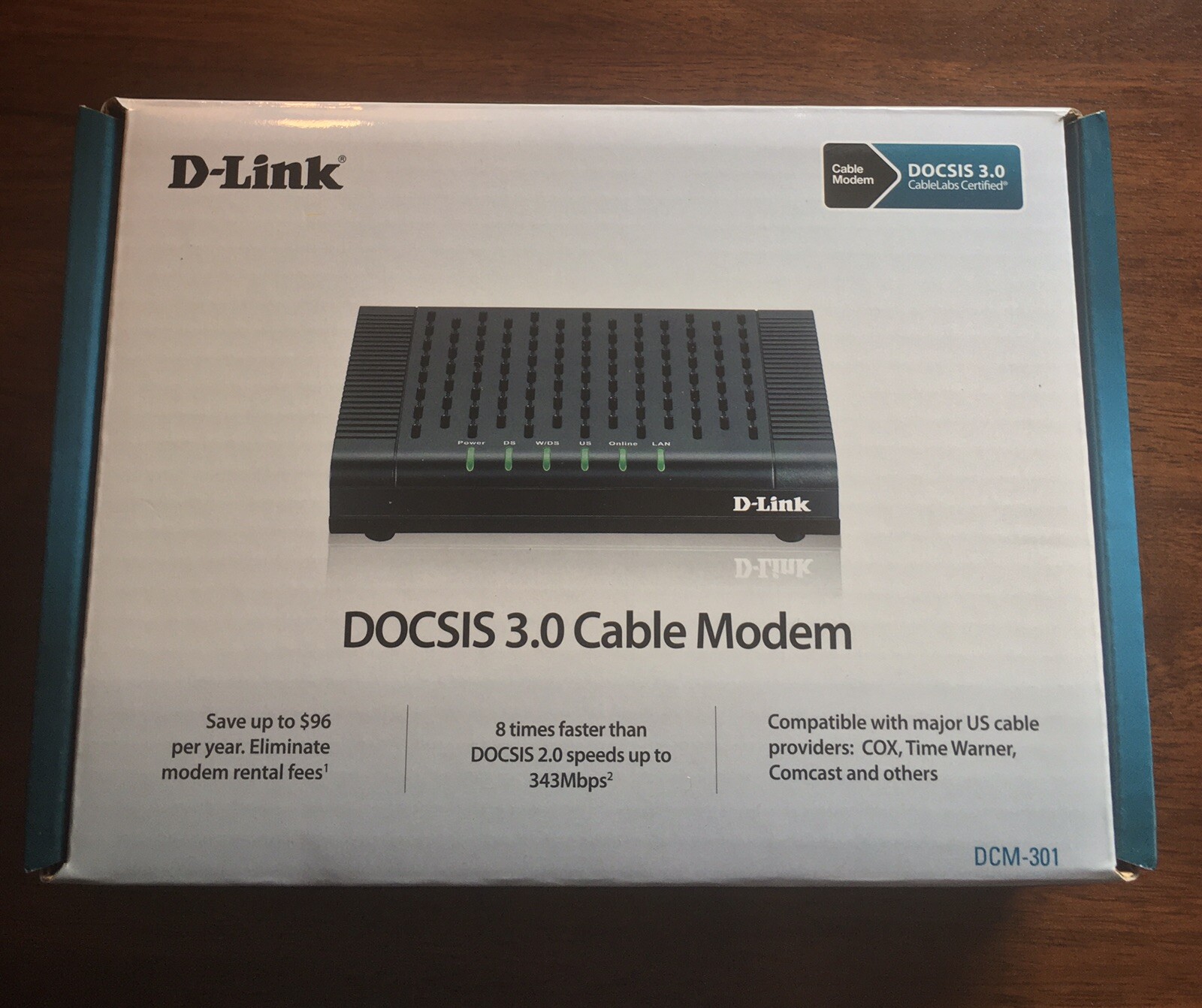 D-Link DOCSIS 3.0 Cable Modem DCM-301 343Mbps