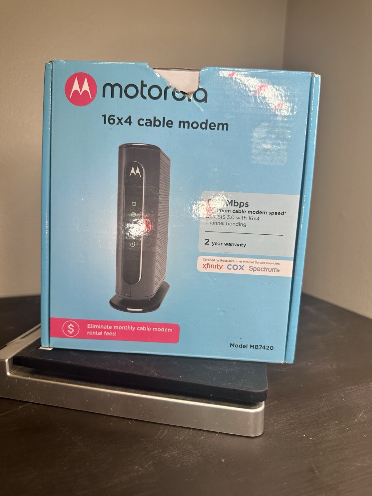 Motorola MB7420 – 16×4 Cable Modem – 686 Mbps – With Power Cord *TESTED*