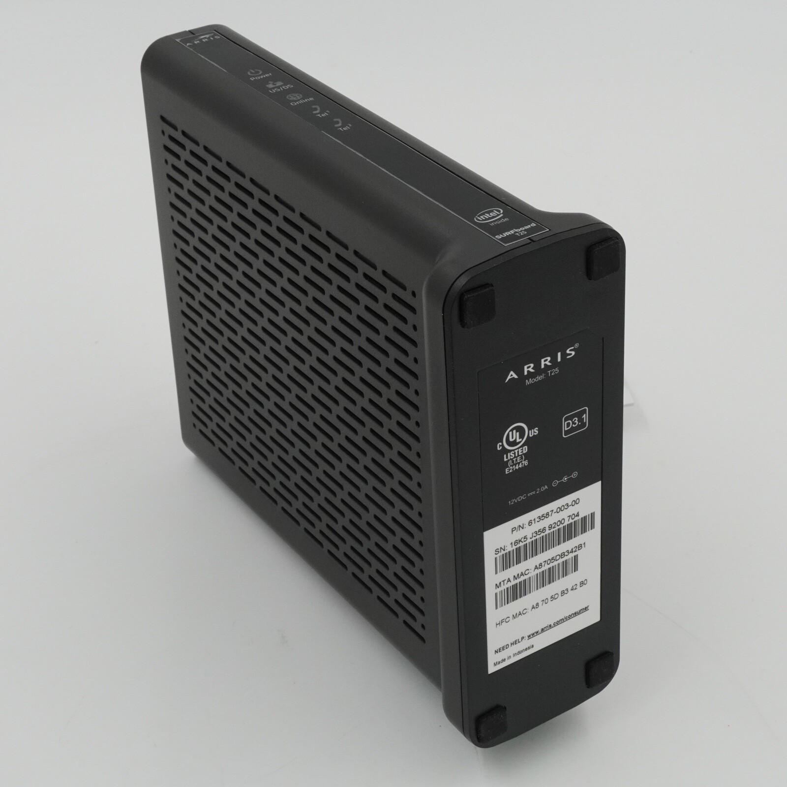 Arris 613587-003-00 T25 Surf Surfboard Docsis 3.1 Cable Modem