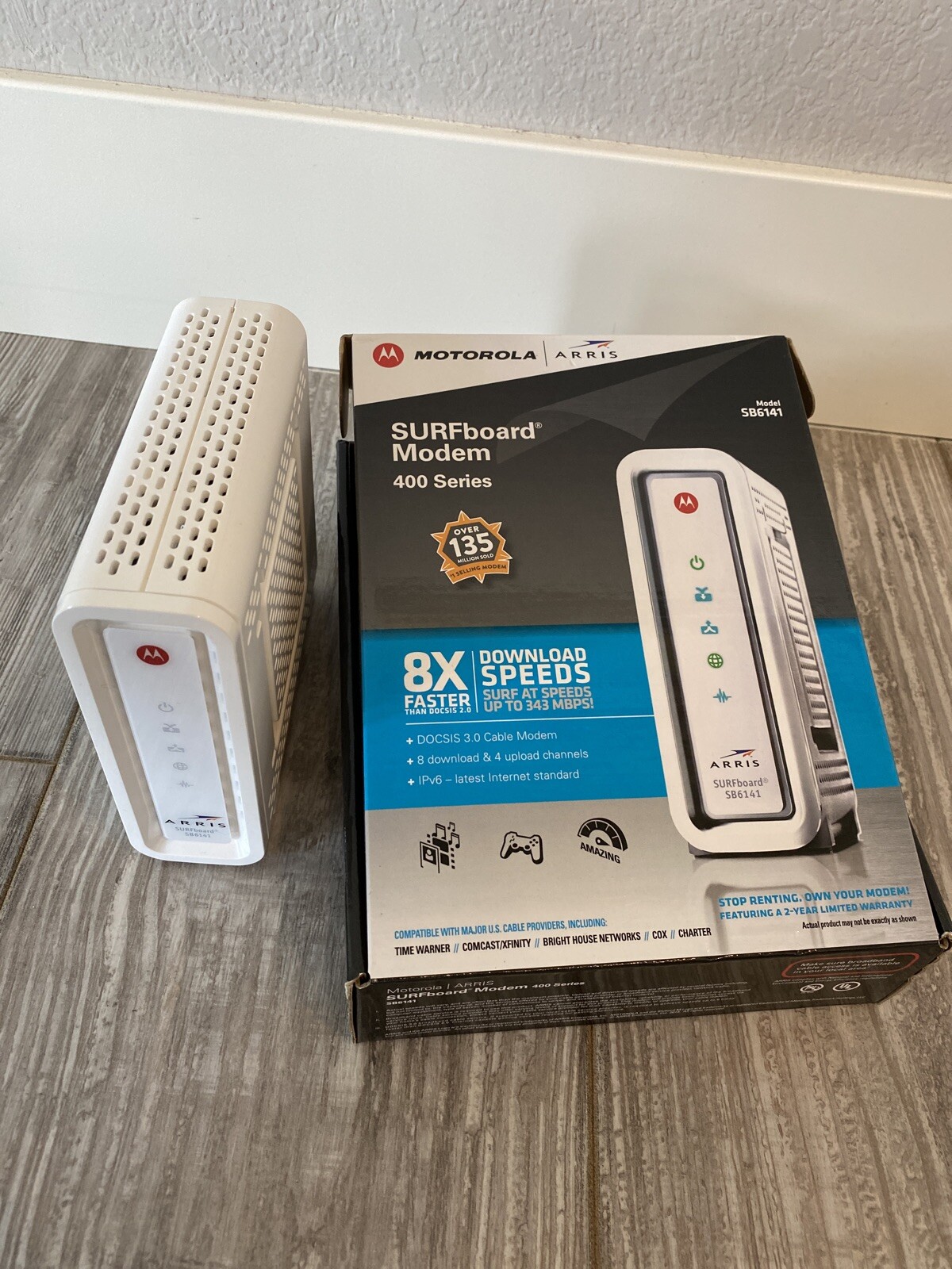 Motorola SURFboard SB6141 (581902-022-00) 351.23 Mbps