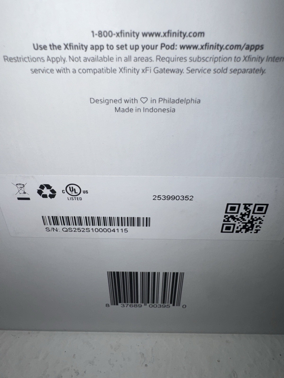 Xfinity xFi Pod 2nd Gen XE2-SG WiFi Range Extender Mesh Router w/ Original Box