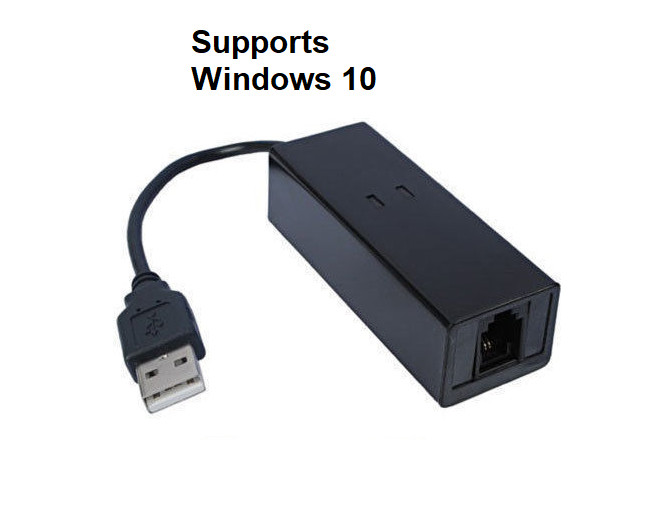 USB 56K External Dial Up Voice Fax Data Modem Windows 10 / 8 / 7 / XP / Vista