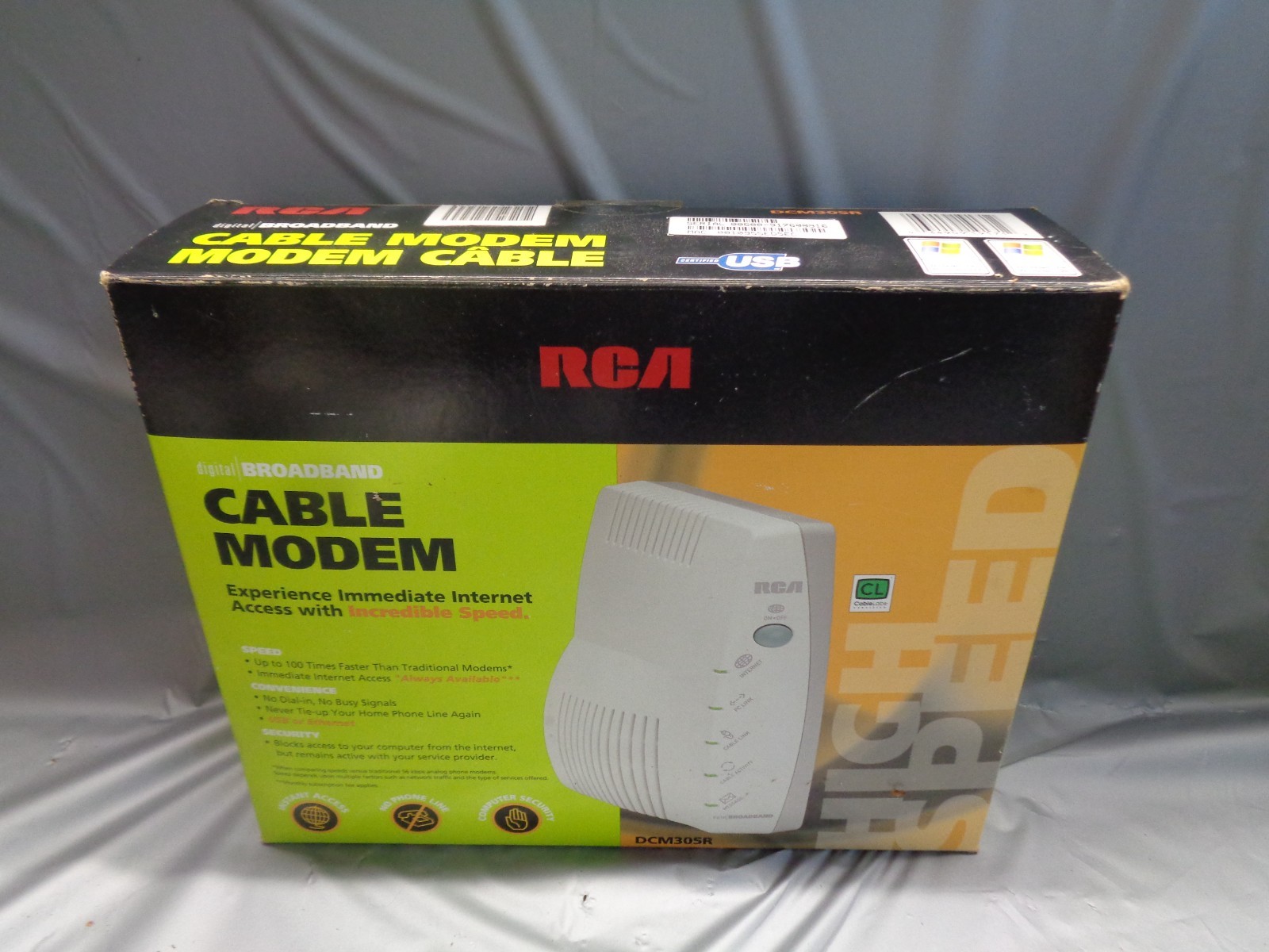 RCA DCM305R Digital Broadband USB Cable Modem – NEW Open Box