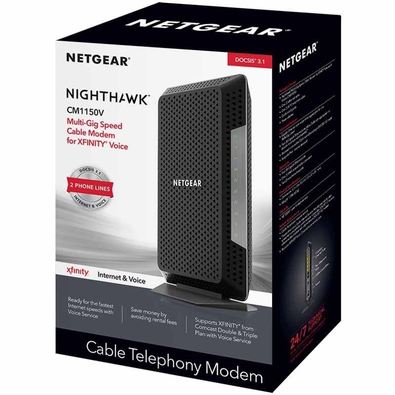 Netgear Nighthawk CM1150V Multi-Gig Cable Modem for XFINITY Voice