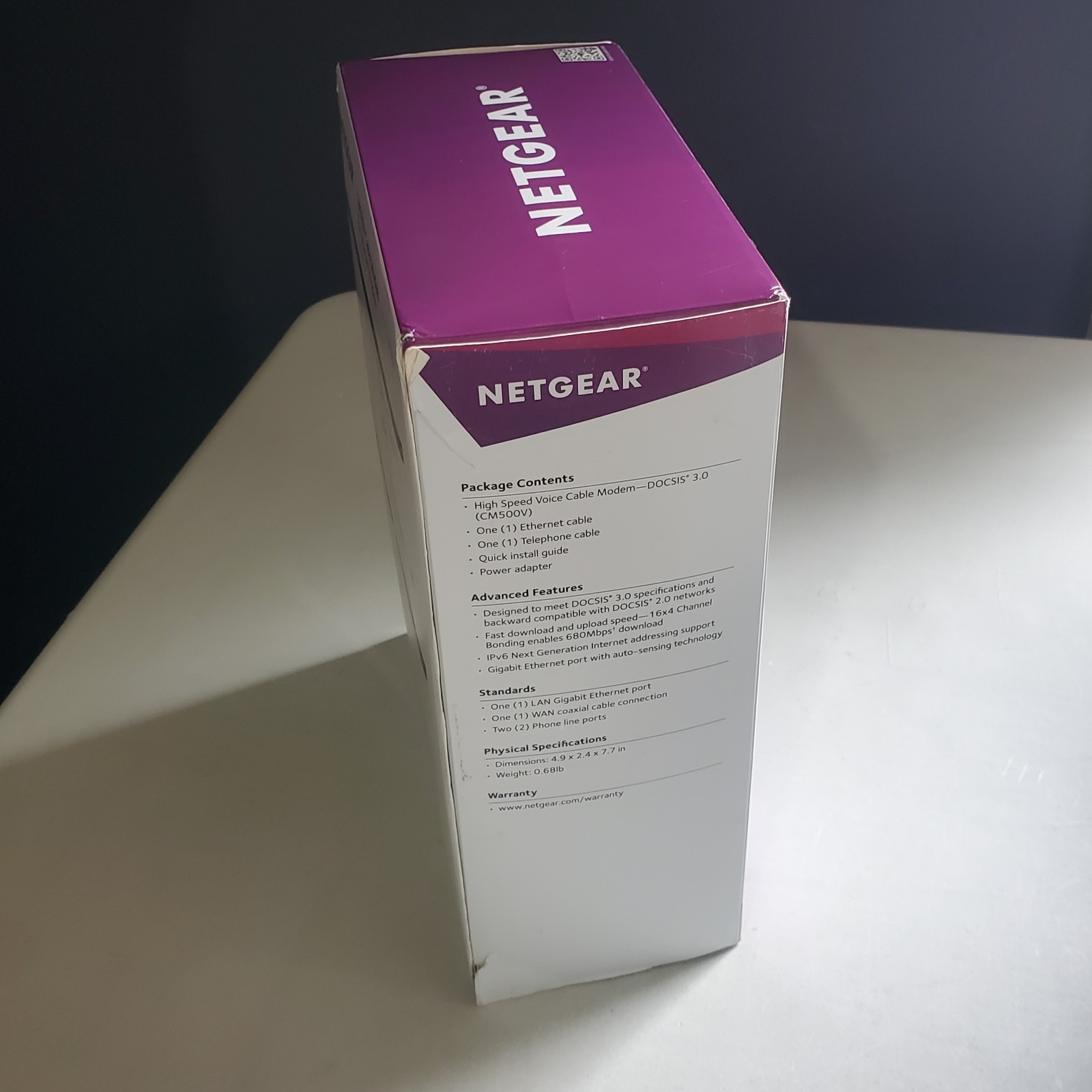 NETGEAR CM500V Cable Modem for Internet & Voice Xfinity 680mbps New Open Box