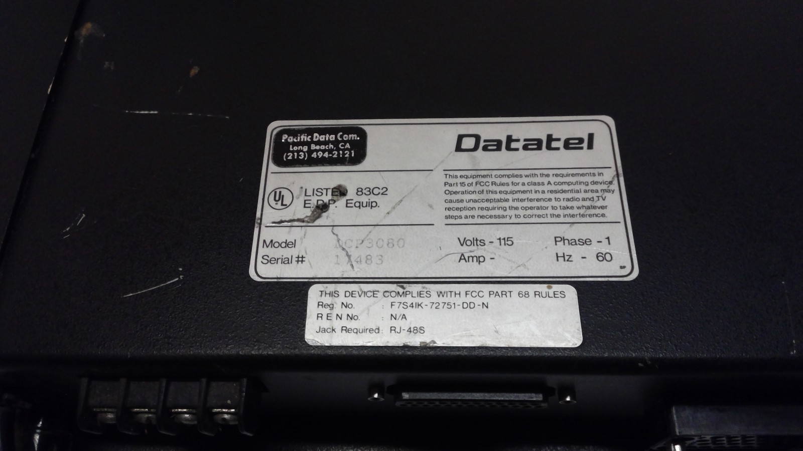DCP3080 datatel / cray csu/dsu 56K MULTI-RATE modem