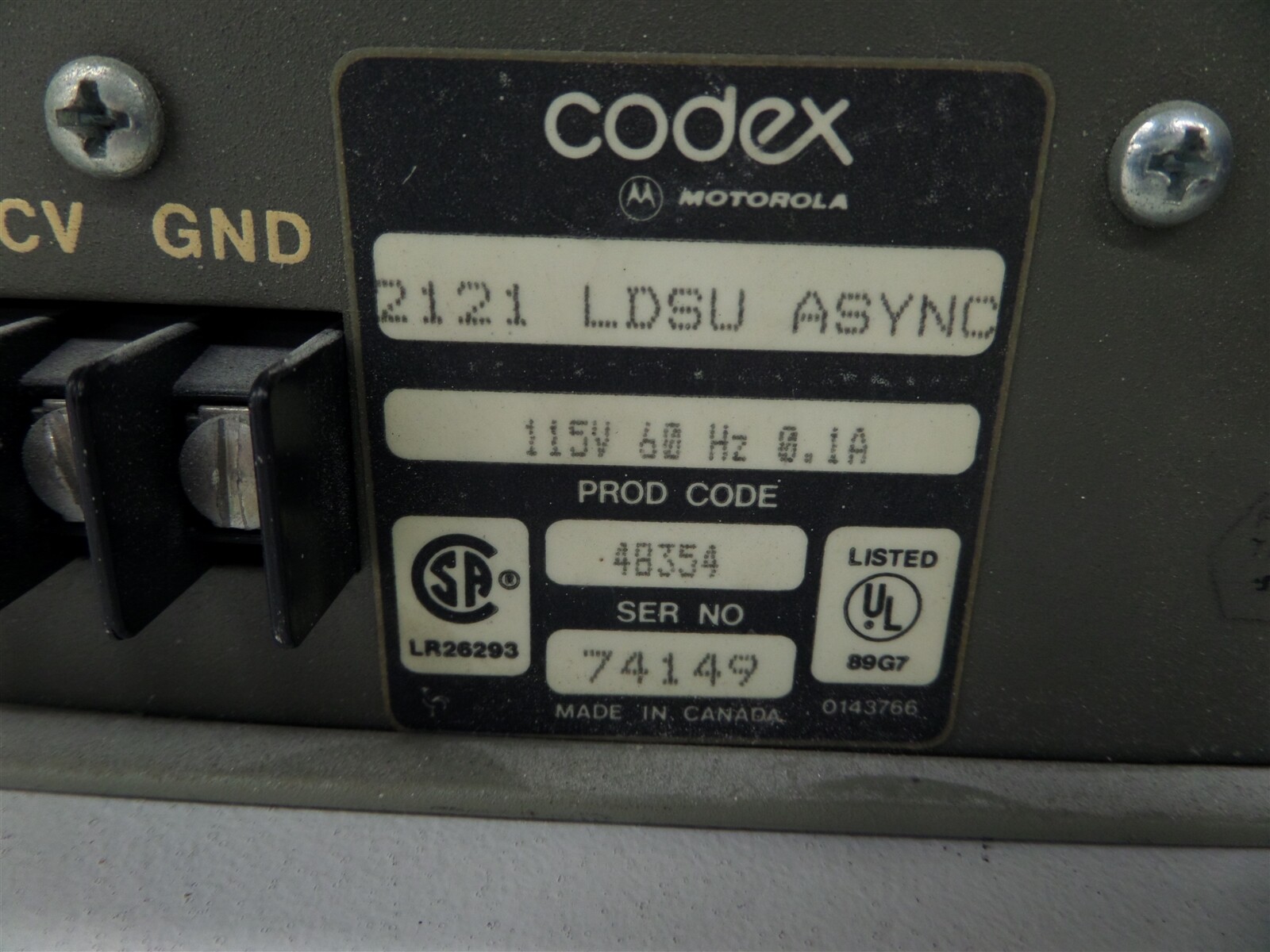 Motorola Codex 2121 LDSU Data Modem