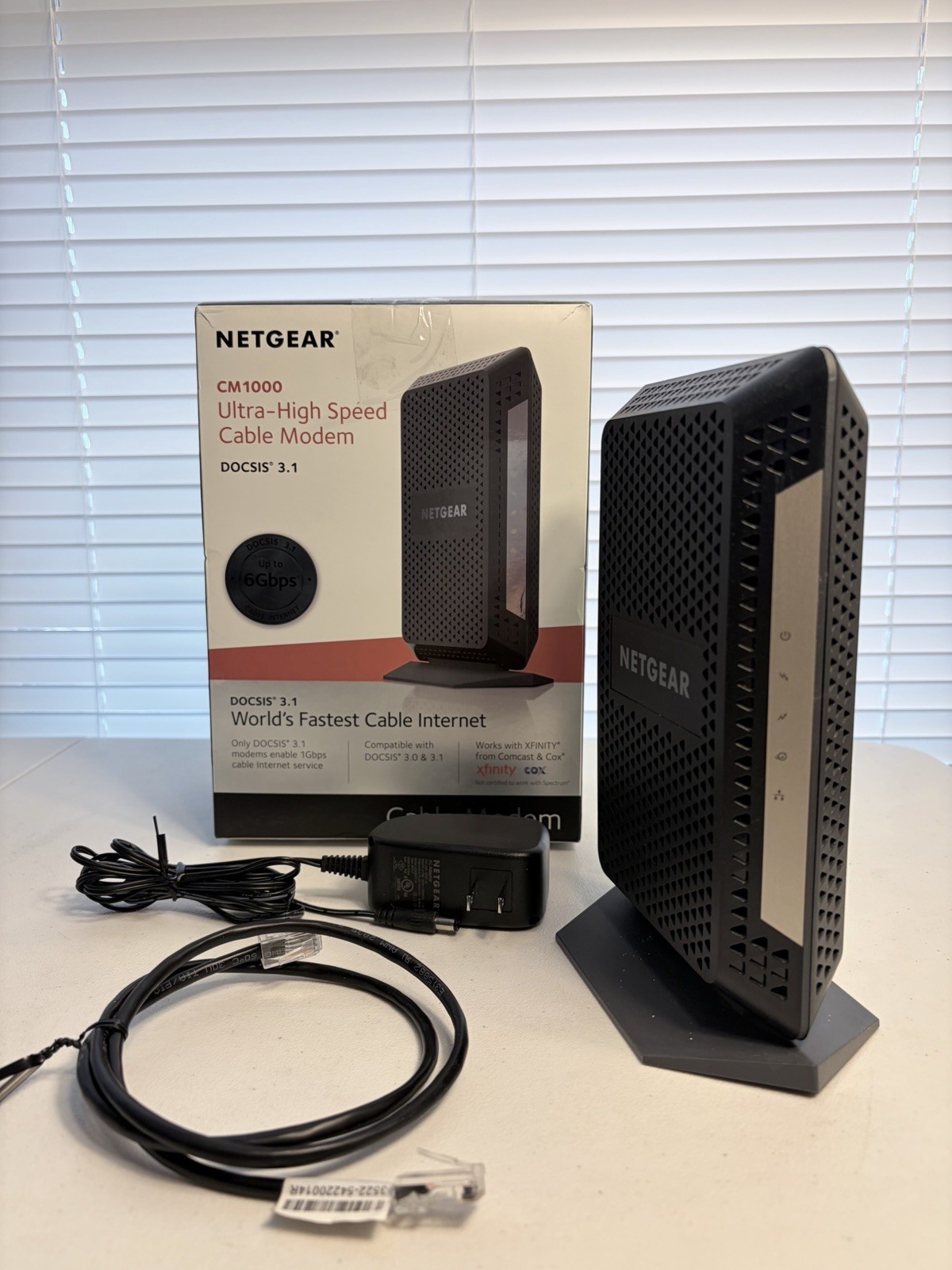 NETGEAR CM1000 Ultra – High Speed Cable Modem CM1000100NAS (Black)