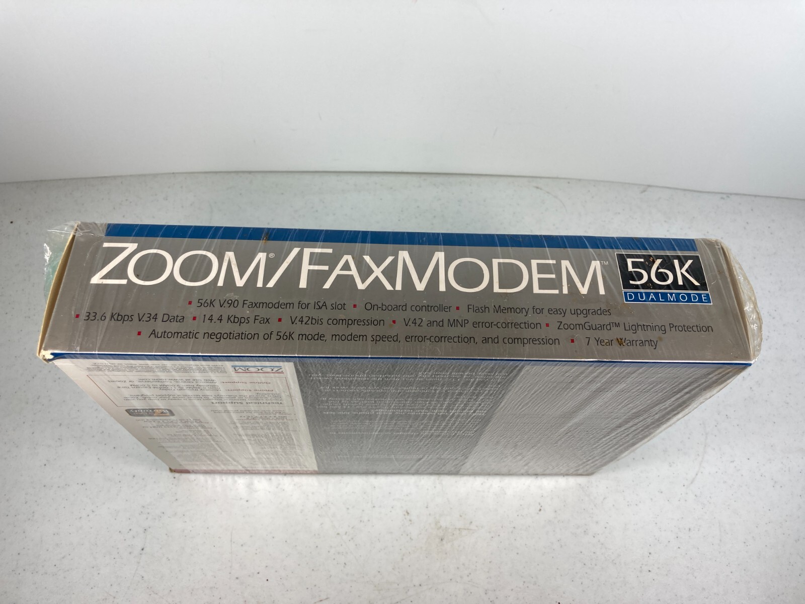 Zoom Fax Modem 56k Dual Mode Modem Card Open Box 2919-00-00L Y2K Ready!