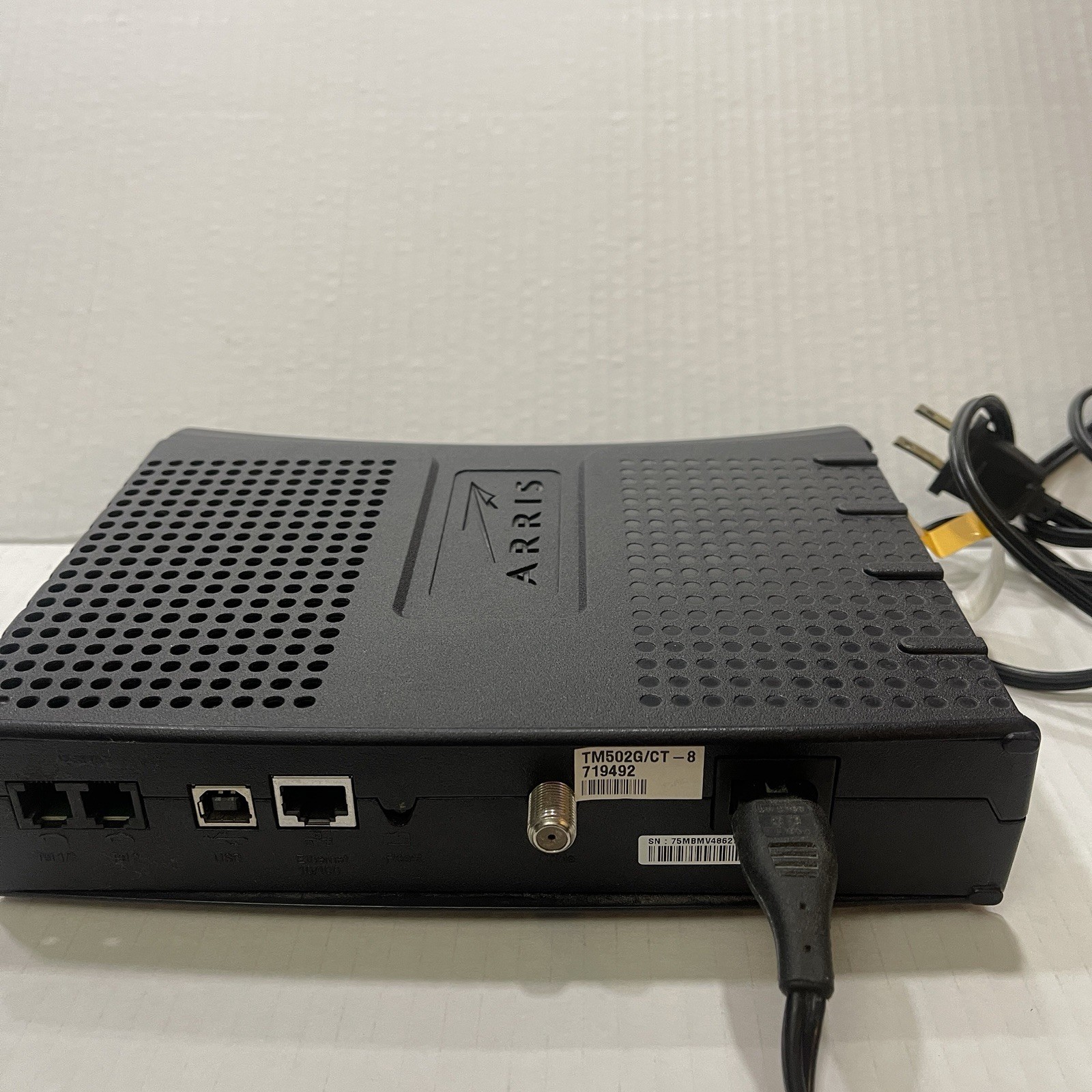 Arris Touchstone TM502G Cable Modem Telephony Adapter and Electronic Bundle