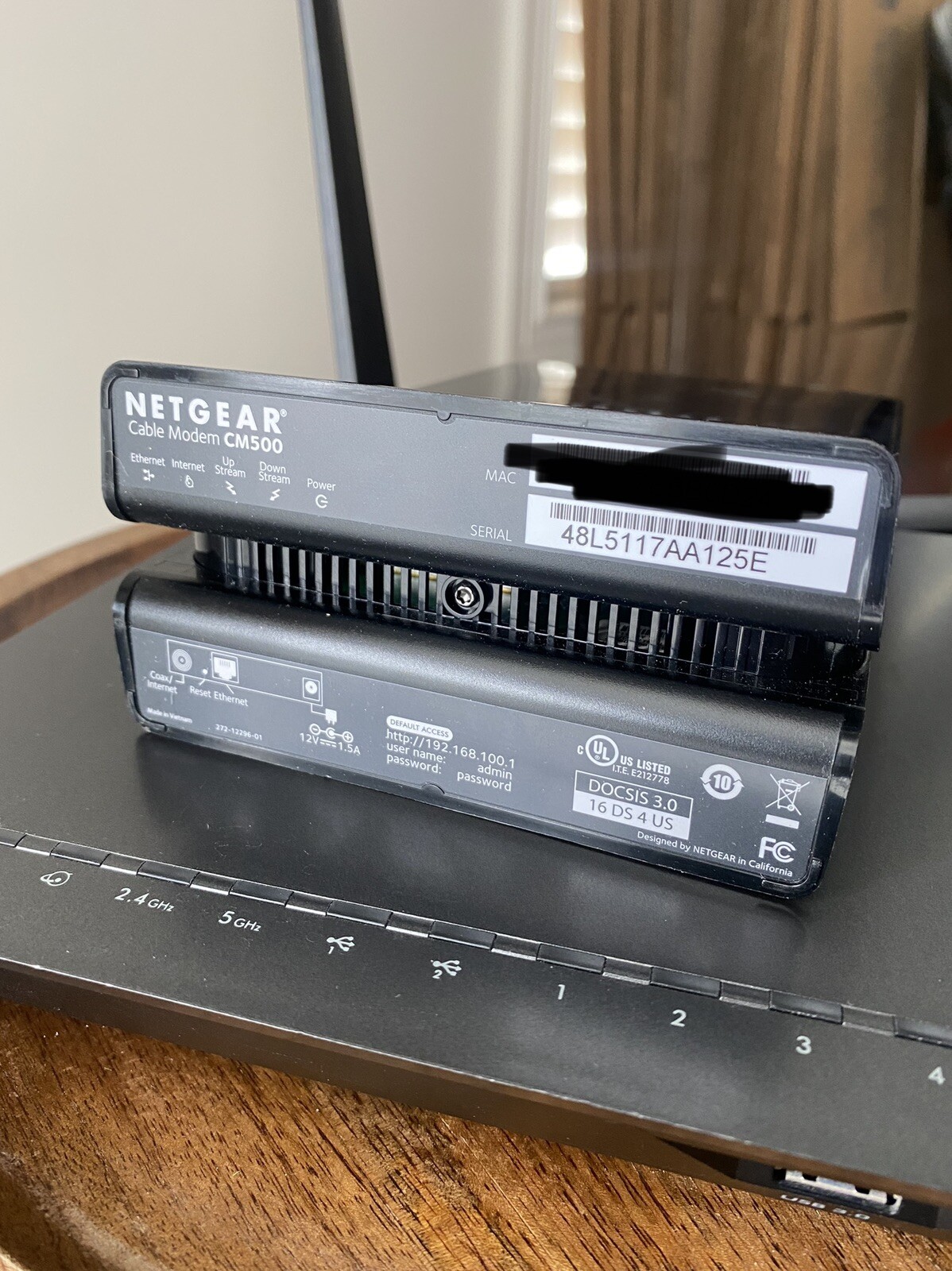 Netgear® CM500V 16×4 DOCSIS 3.0 680Mbps High Speed Cable Modem