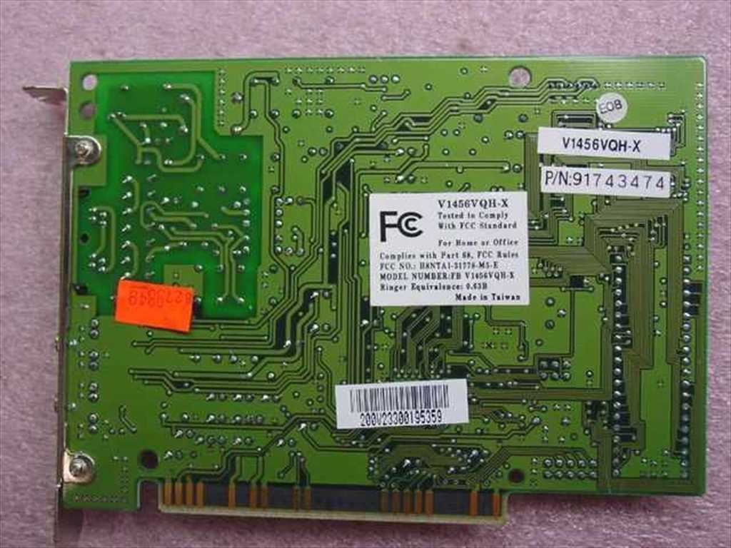 Davicom FB V1456VQH-X 56K PnP Voice Data Fax Modem Card