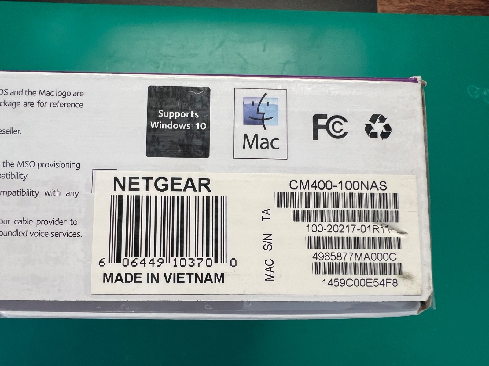 Netgear CM400 High Speed Cable Modem
