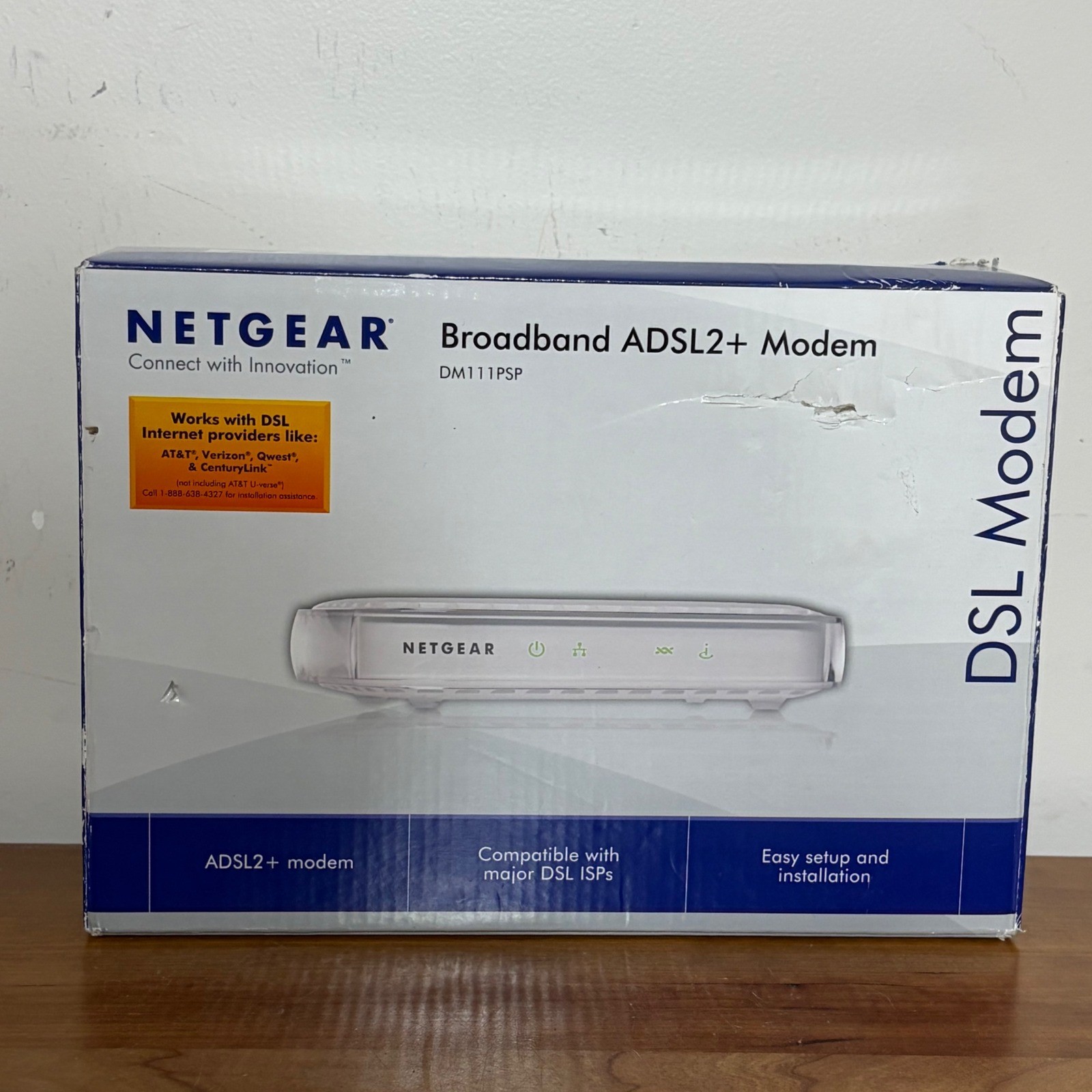 Netgear DM111PSP Broadband ADSL2+ Modem White DSL Internet DM111PSPv2