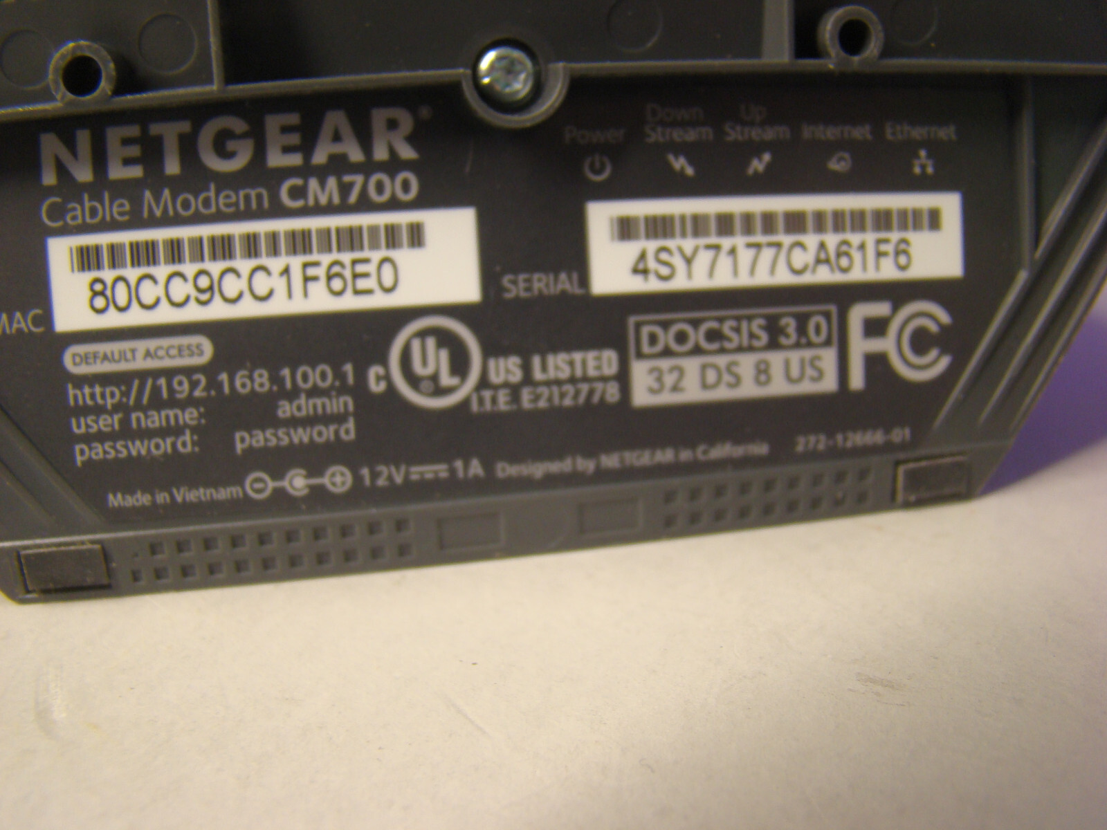 NETGEAR CM700 DOCSIS 3.0 High Speed Cable Modem
