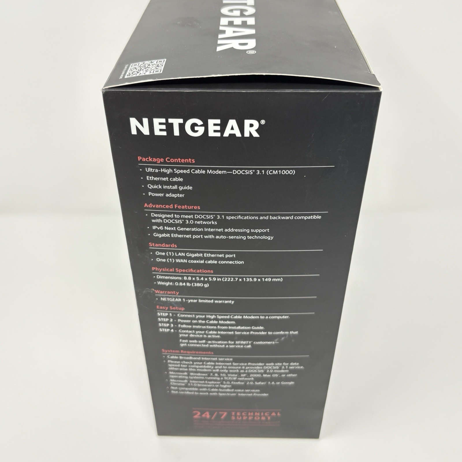 NETGEAR CM1000 Ultra High-Speed Cable Modem Docsis 3.1 OPEN BOX