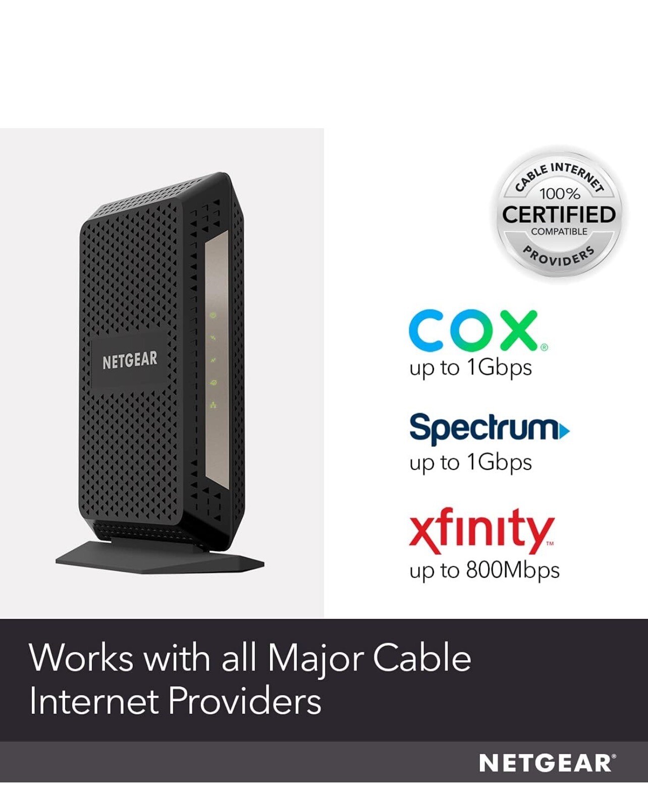 NETGEAR CM1000 DOCSIS 1000Mbps Cable Modem (CM1000-1AZNAS)