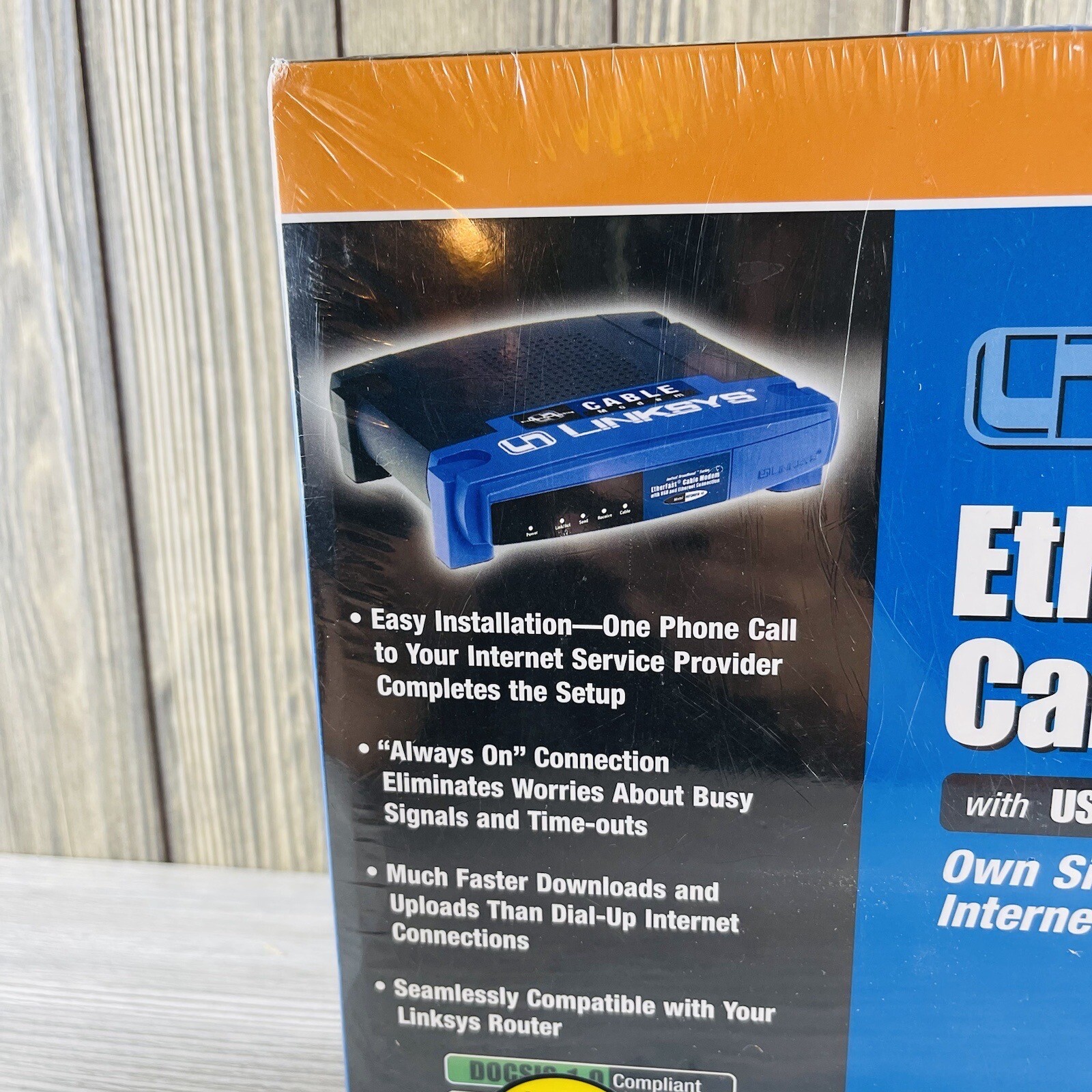 Linksys BEFCMU10 Cable Modem with Cable and USB and Ethernet Connections SEALED